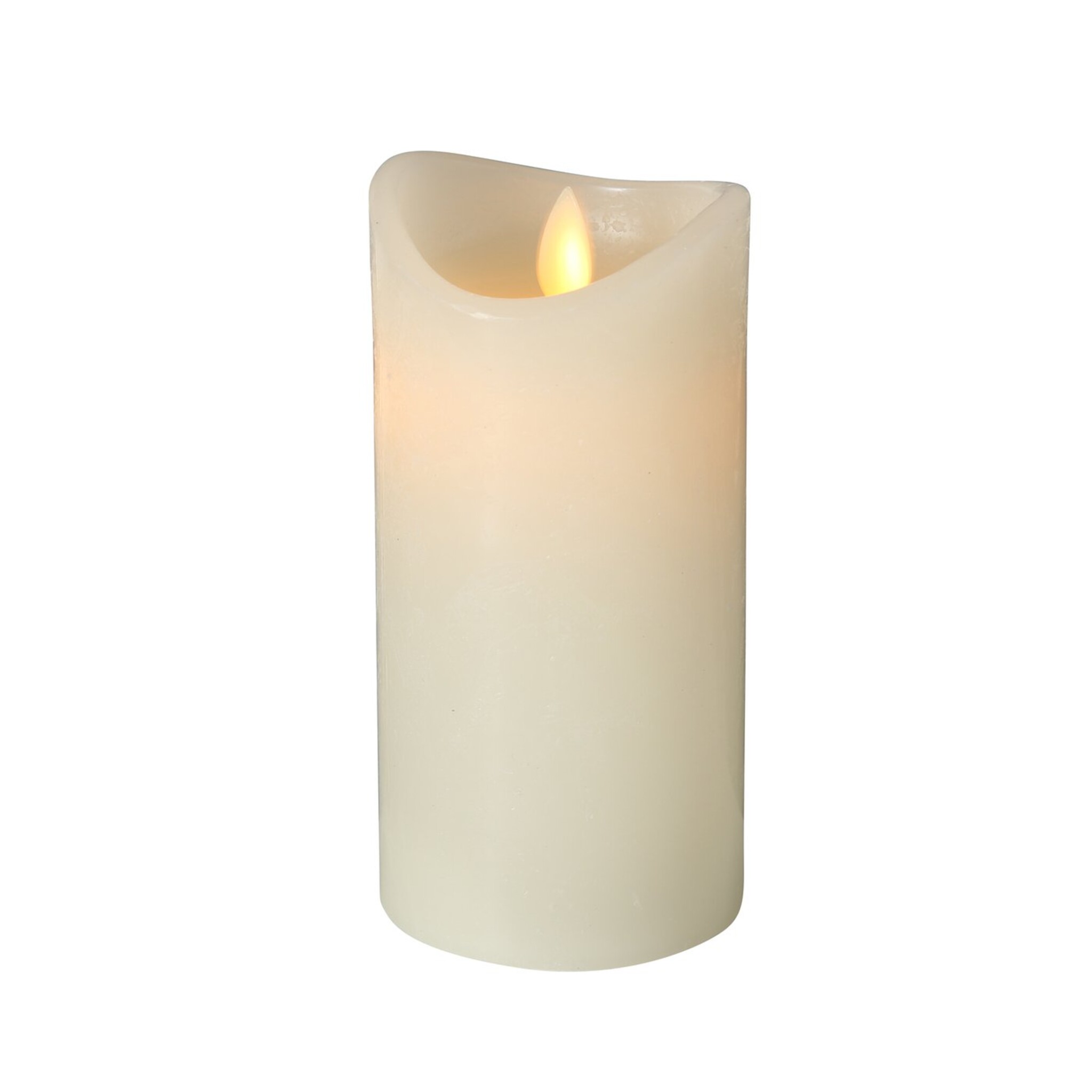 LED Kerze Bino mit Timer und Swing Flame, cremeweiss Höhe 15 cm, D 7,5 cm