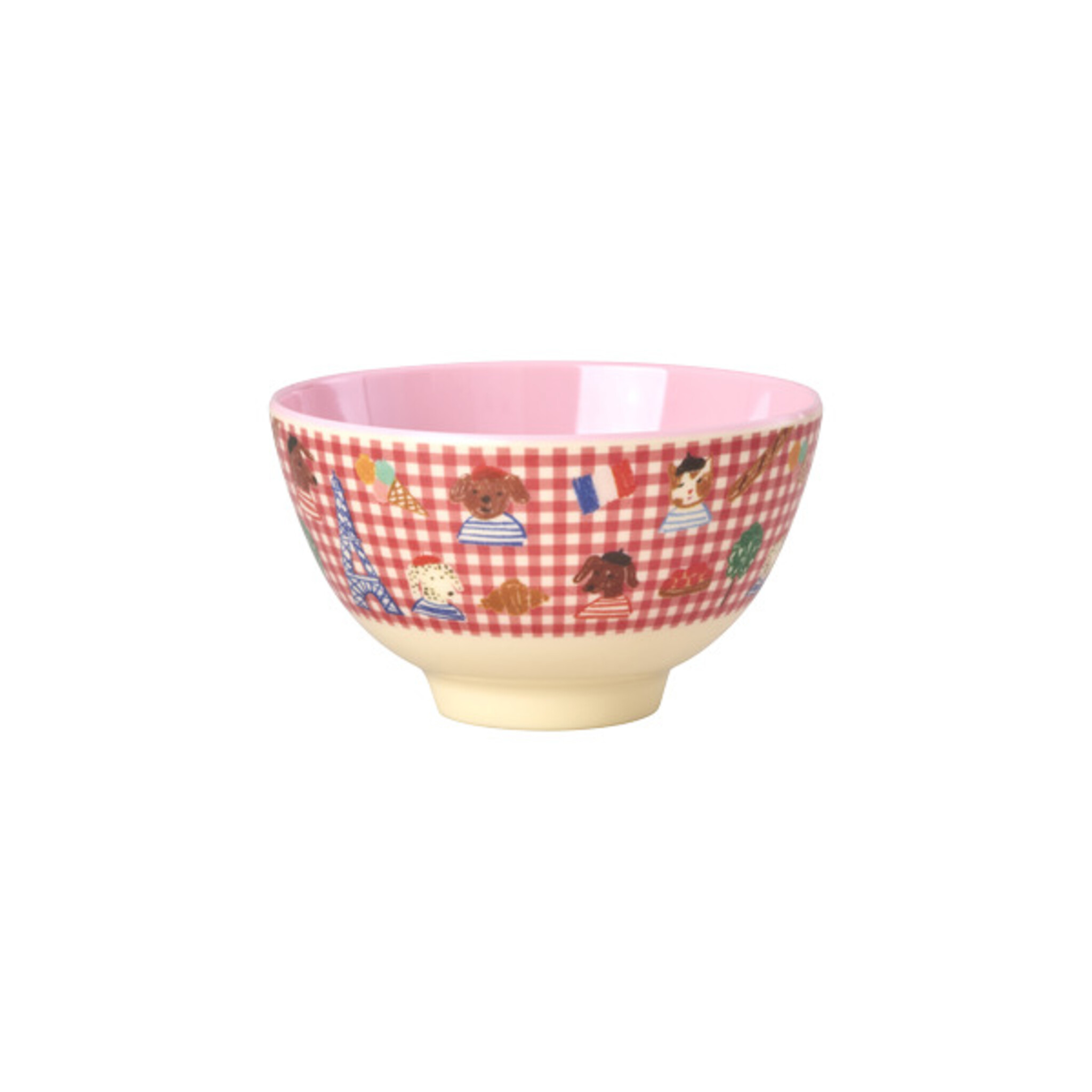 RICE Melamin Schüssel Kids in Paris – Small, pink 