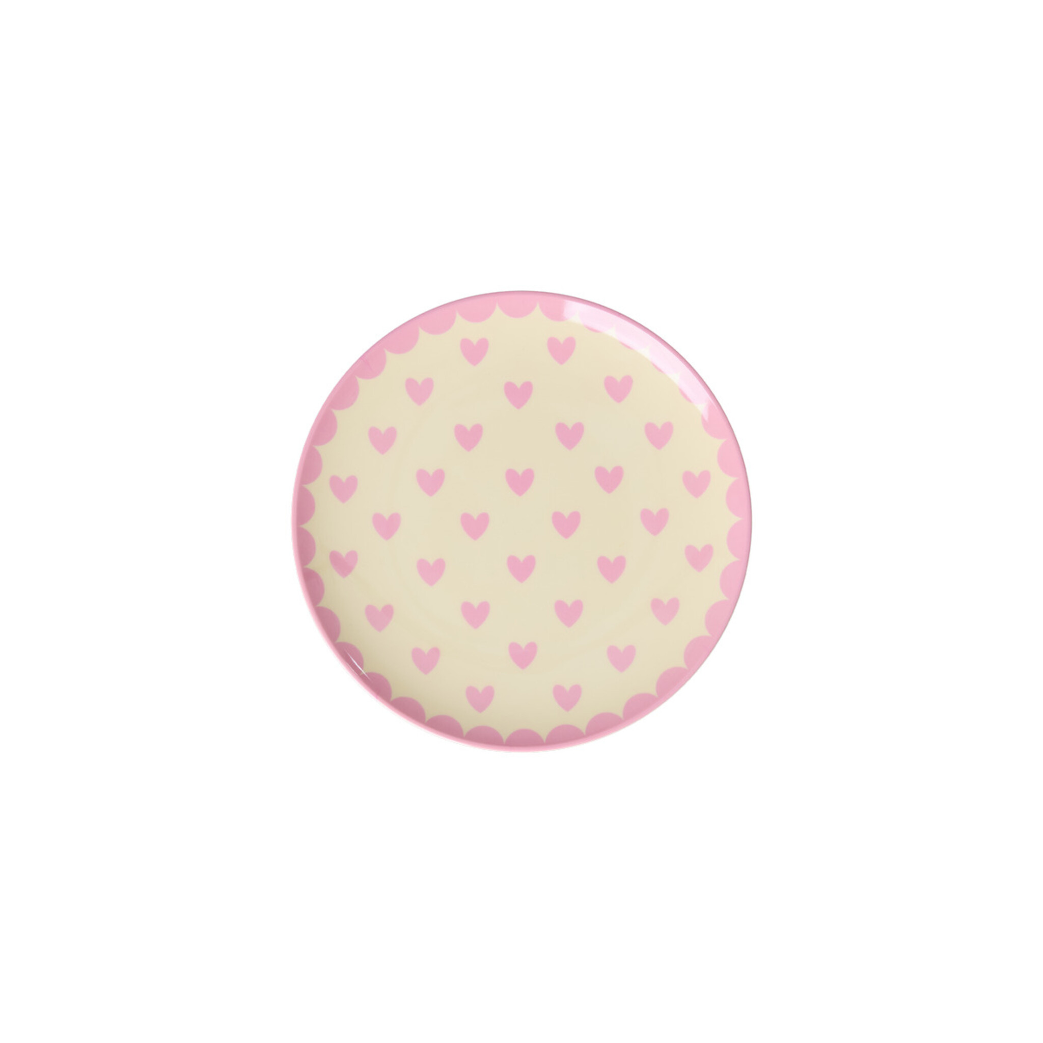 RICE Melamin Kuchenteller Favorite Hearts, rosa 