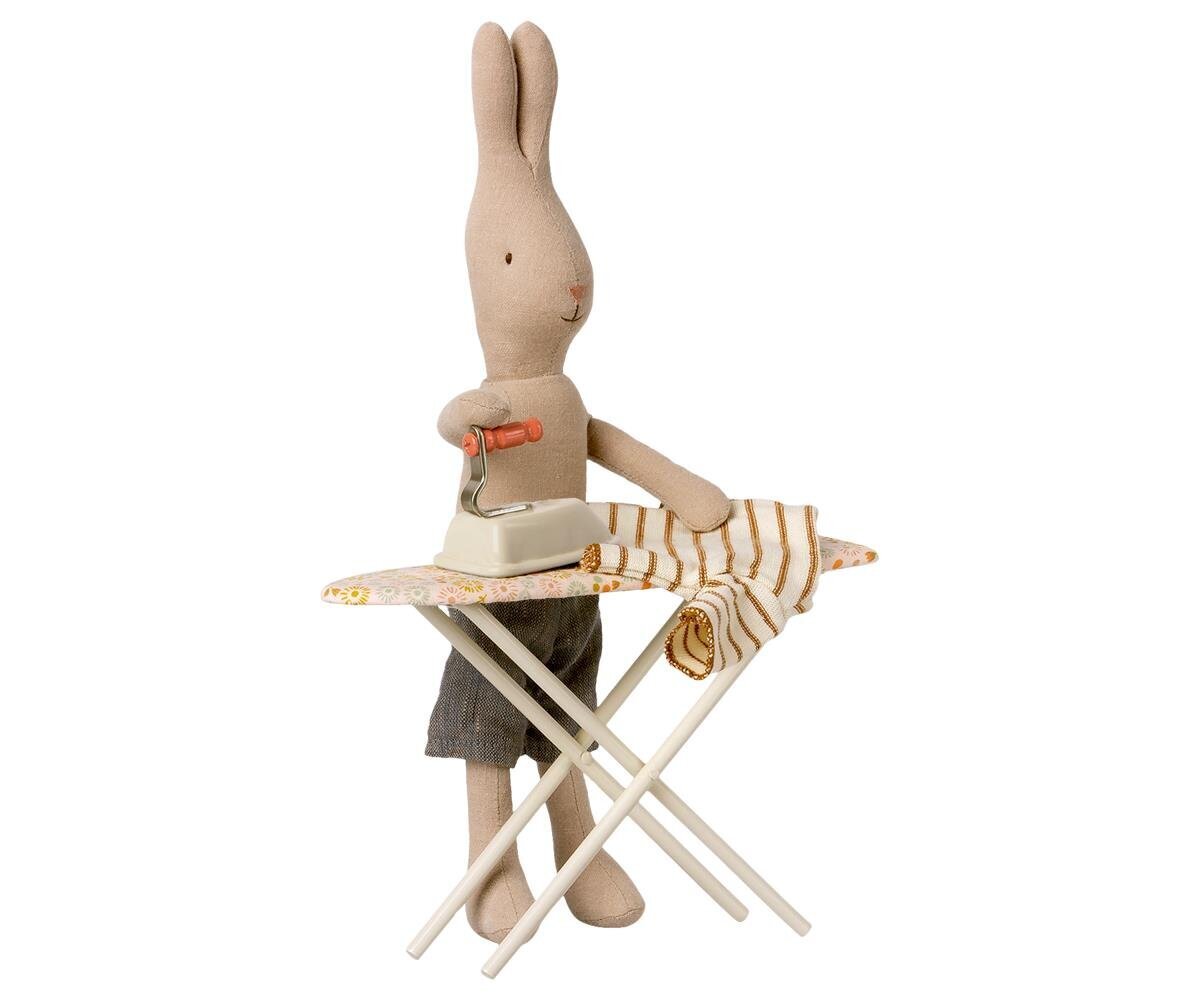 Bügeleisen mit Bügelbrett für Hasen in der Größe Mini, creme 