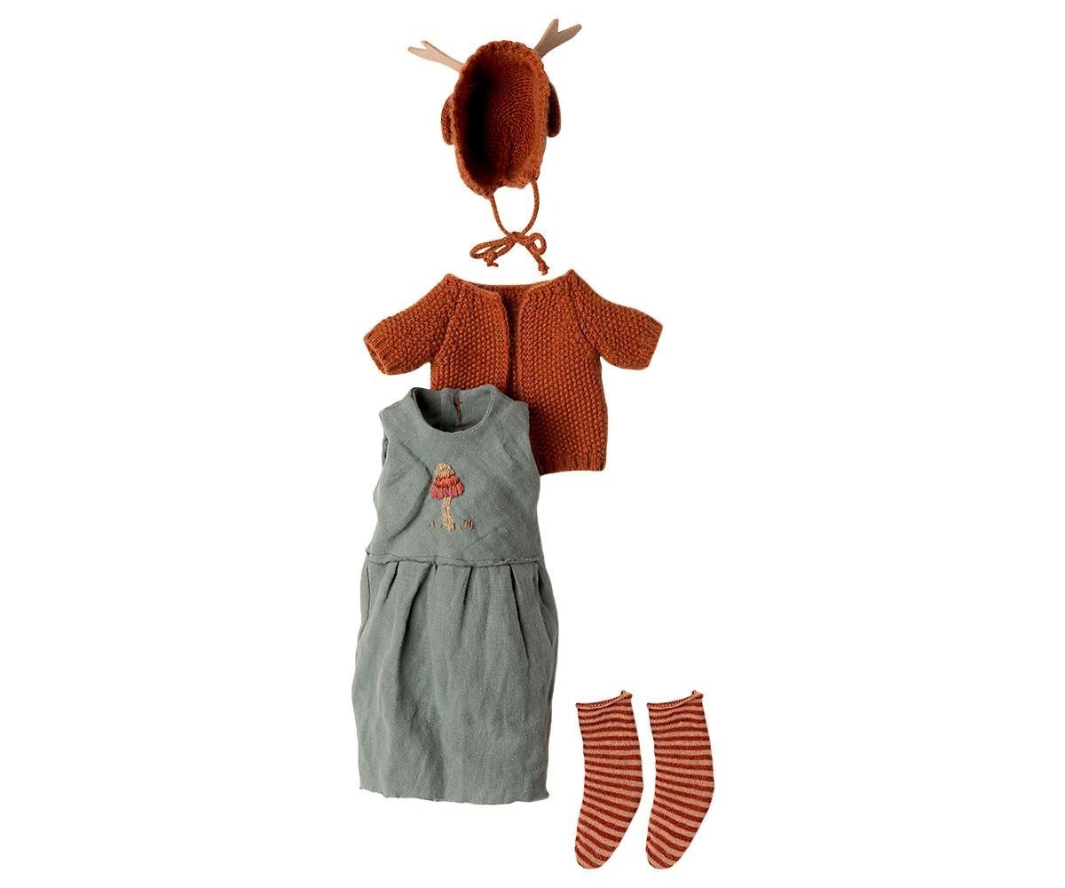 Maxi Maus Rentier Mädchen, orange 