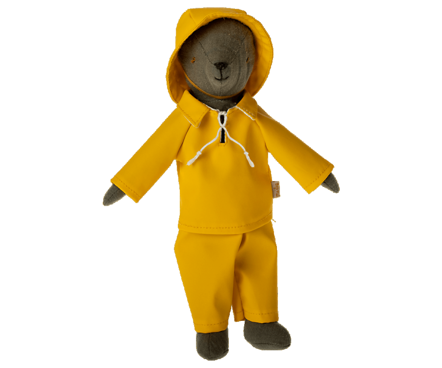 Regenbekleidung mit Hut Teddy Papa , gelb
