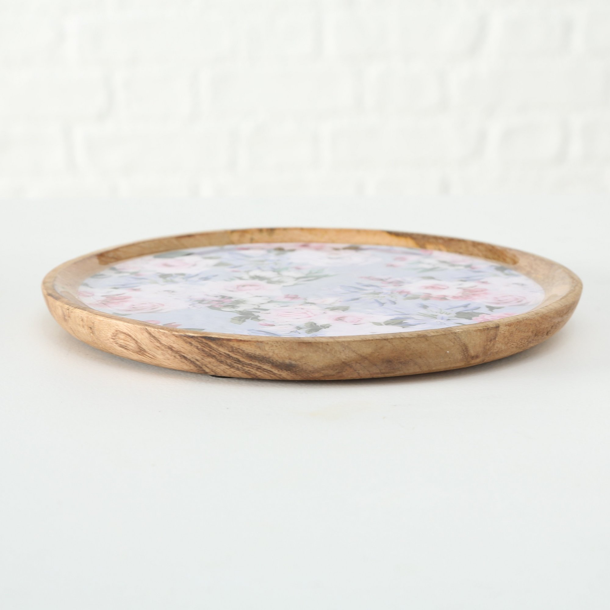 Mangoholz Teller Lilly 2er, rosa 