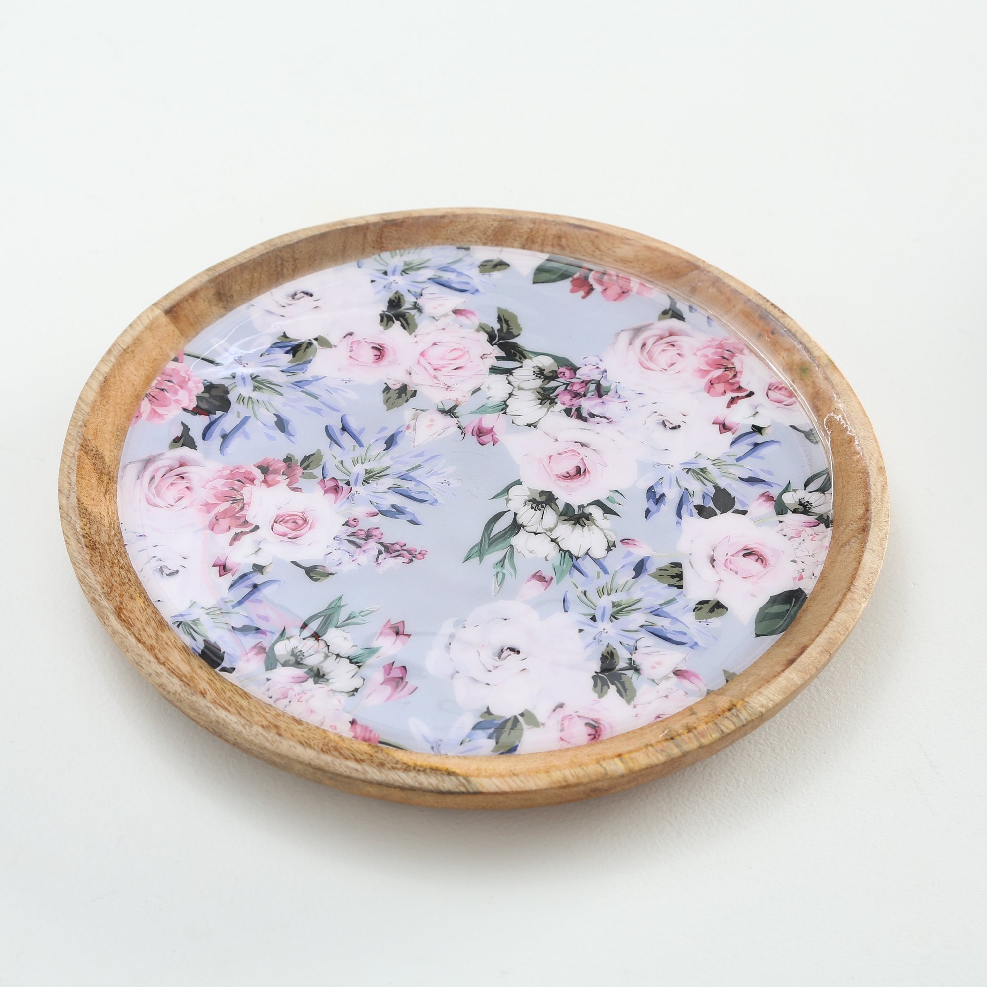 Mangoholz Teller Lilly 2er, rosa 