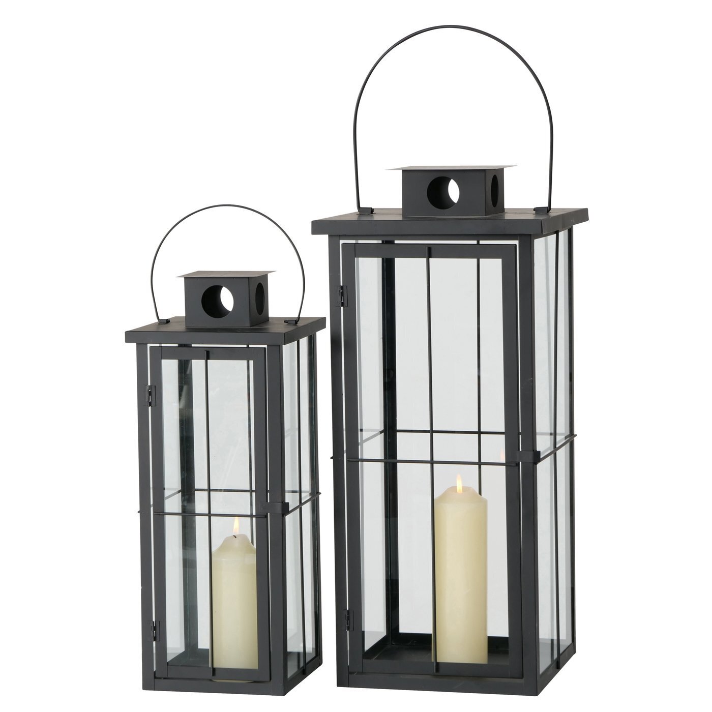 Metall Laternen Arizona, schwarz 