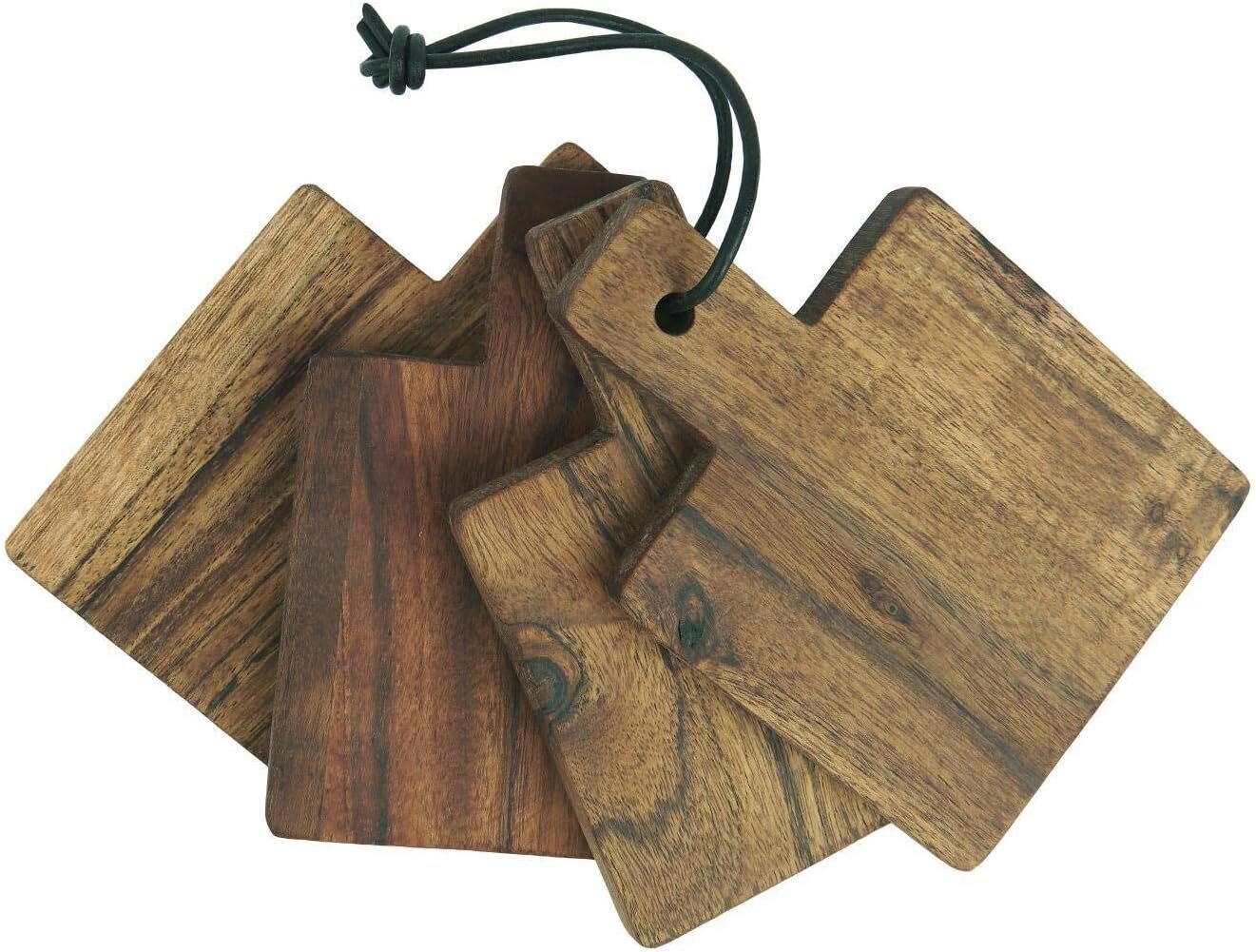Mini Schneidebretter 4er Satz Akazienholz, natur 