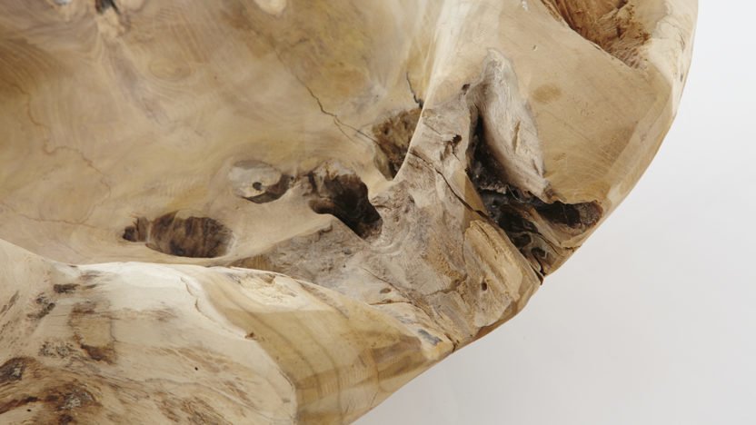 Obstschale Teakholz, natur ø 60 x 8-13 cm