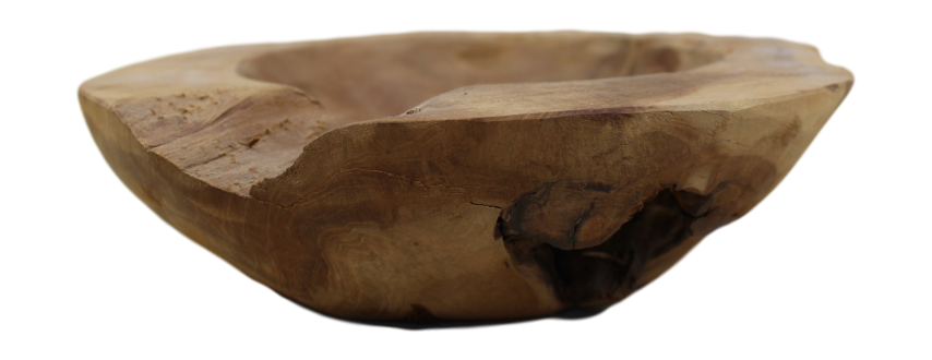 Obstschale Teakholz, natur ø 20-27 x 6-10 cm