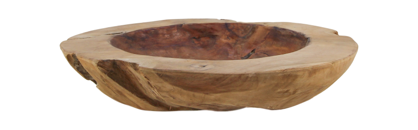 Obstschale Teakholz, natur ø 40-45 x 15 cm