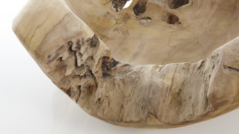 Obstschale Teakholz, natur ø 60 x 8-13 cm