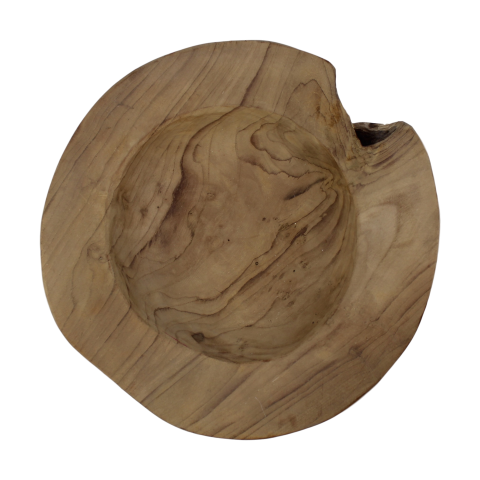 Obstschale Teakholz, natur ø 38-45 x 15 cm