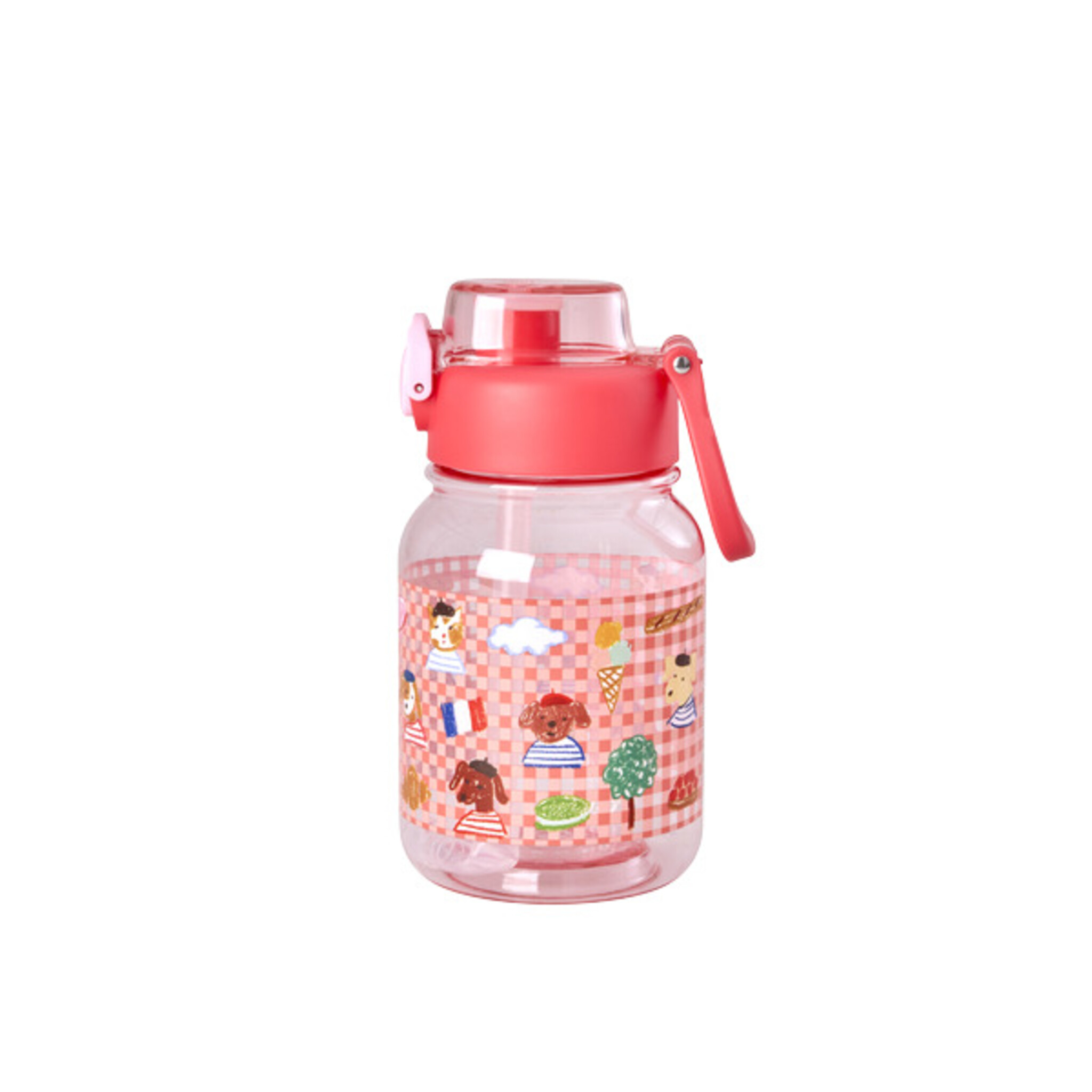 RICE Kinder Trinkflasche Kids in Paris 700 ml, pink 