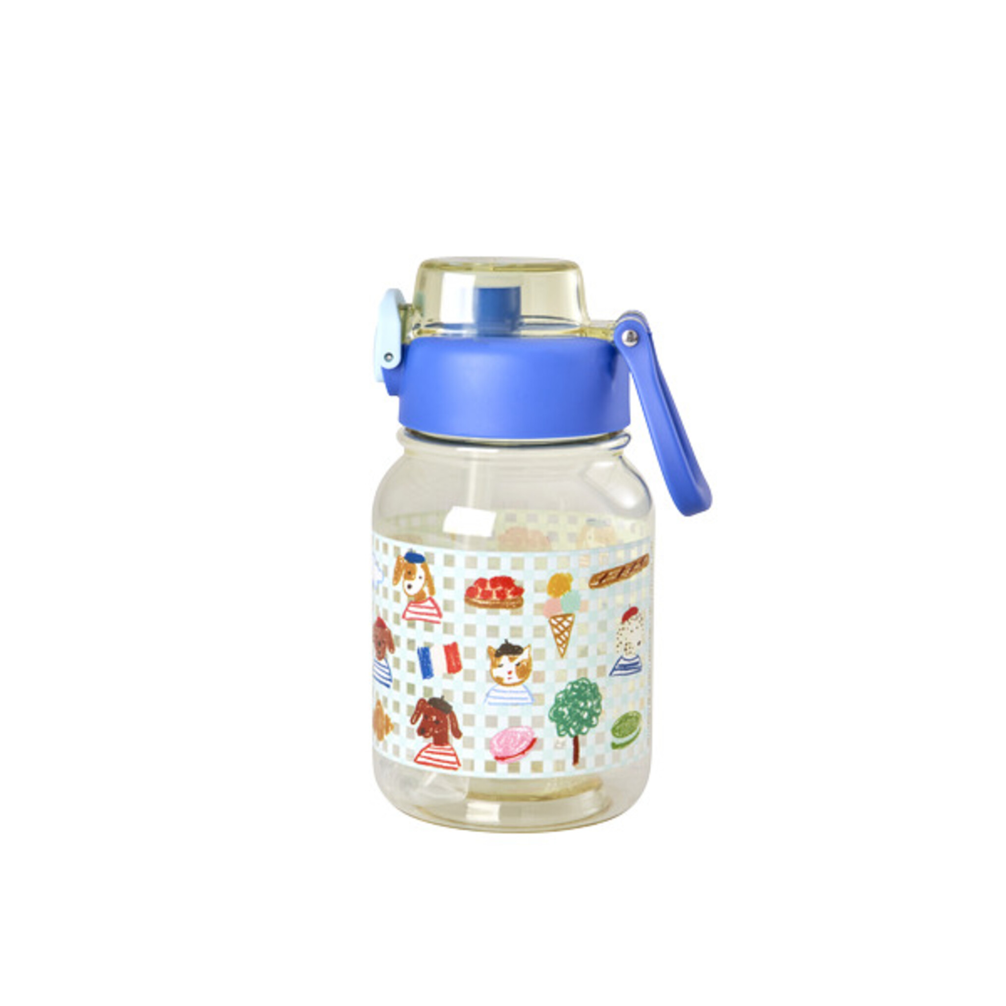 RICE Kinder Trinkflasche Kids in Paris 700 ml, blau 