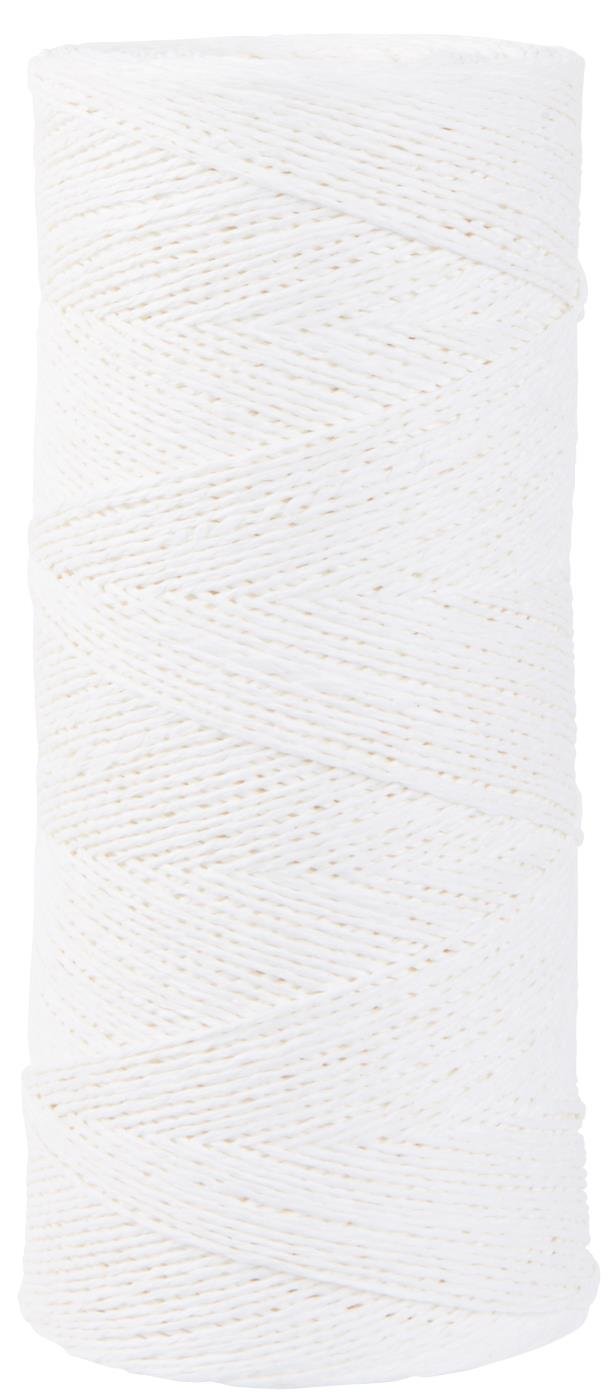 Papierfaden Schnur dünn, weiss 