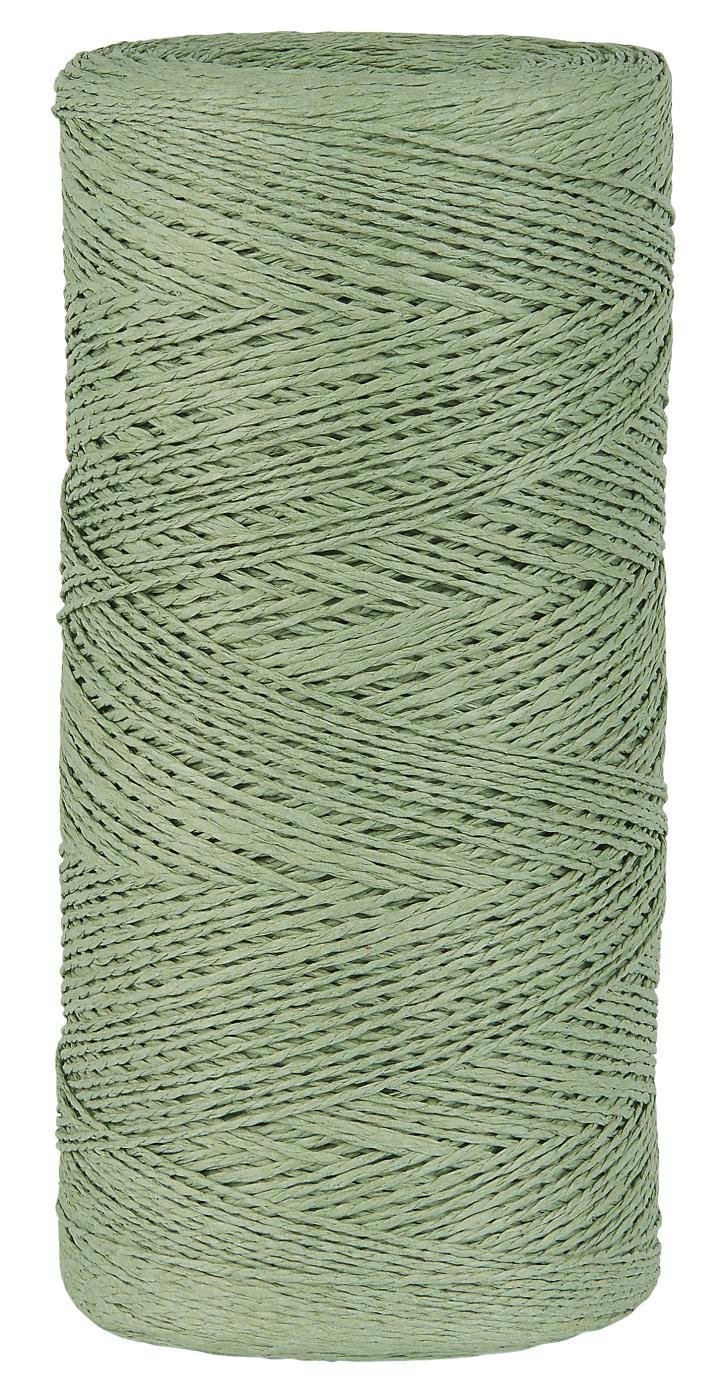 Papierfaden Schnur dünn, staubig grün 