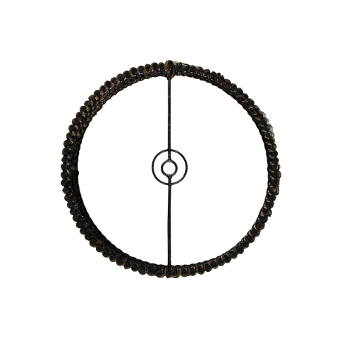 Pendelleuchte Rattan Black Wash, schwarz ø33/25x21