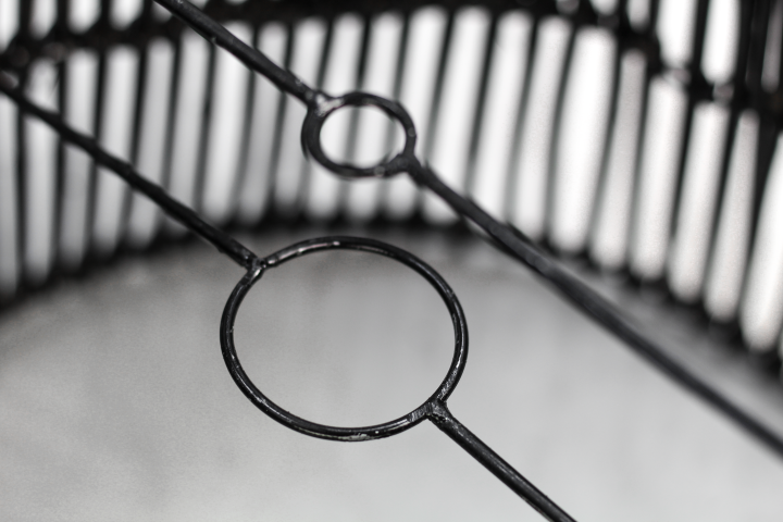 Pendelleuchte Rattan Black Wash, schwarz 