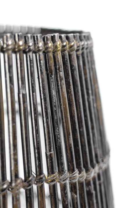 Pendelleuchte Rattan Black Wash, schwarz 