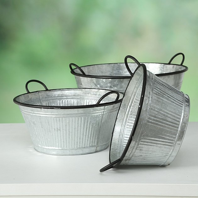 Pflanzkübel Cottage 3er-Set, grau 