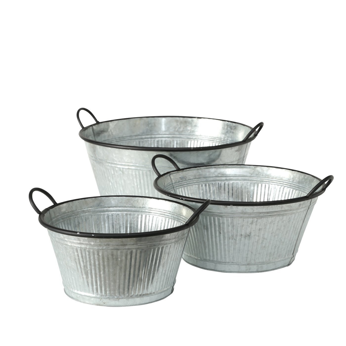 Pflanzkübel Cottage 3er-Set, grau 