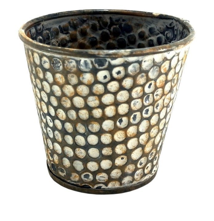 Pflanztöpfe 3er Set mit Muster, braun 