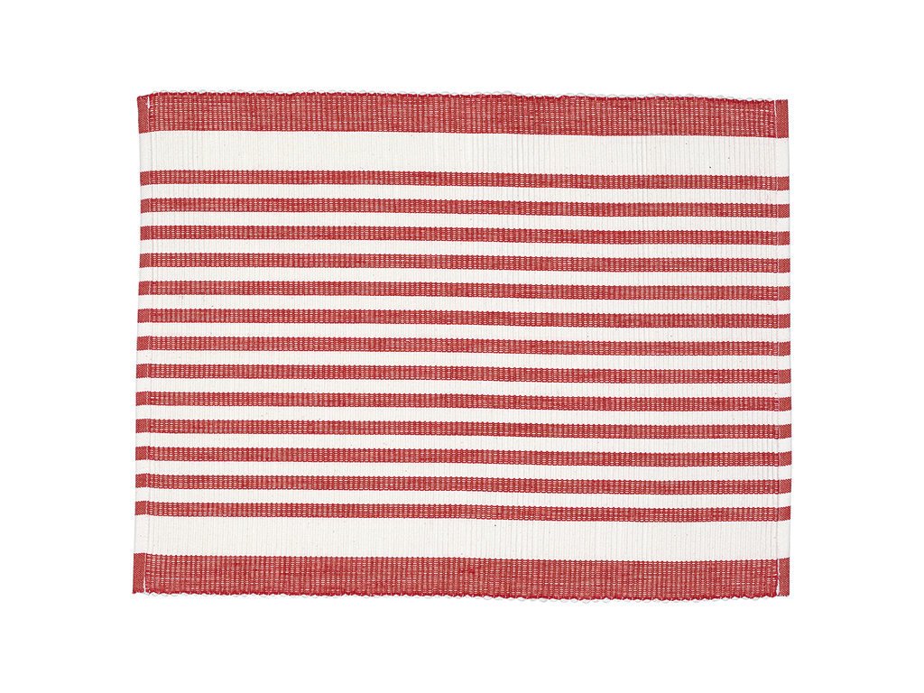 Platzmatte Tischset Alice Stripe, red 
