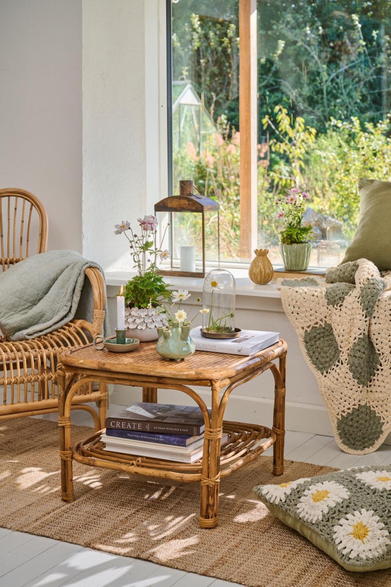 Rattan Sitzecke mit Hygge von IB Laursen Bild 1