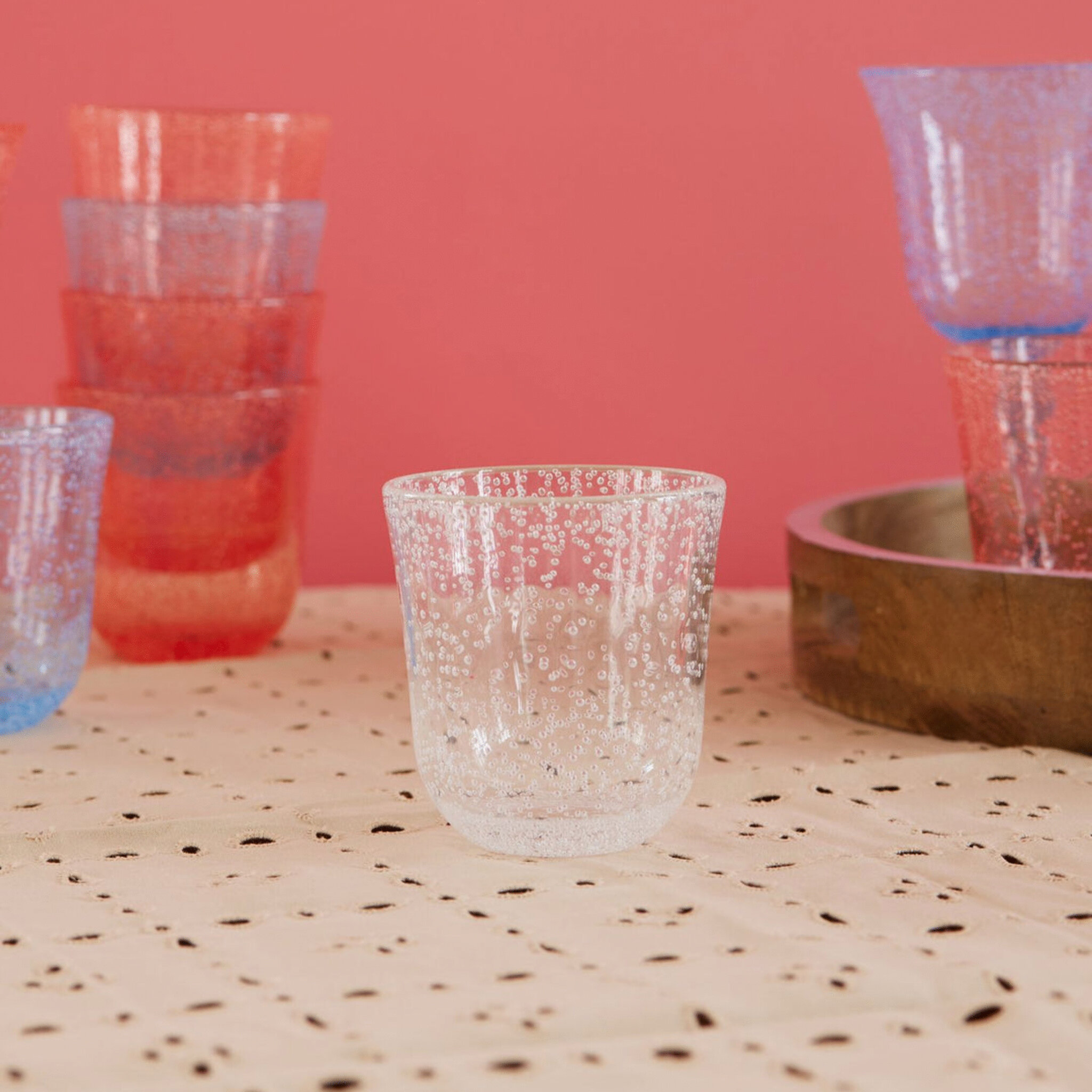 Acryl Trinkglas Bubble, klar 