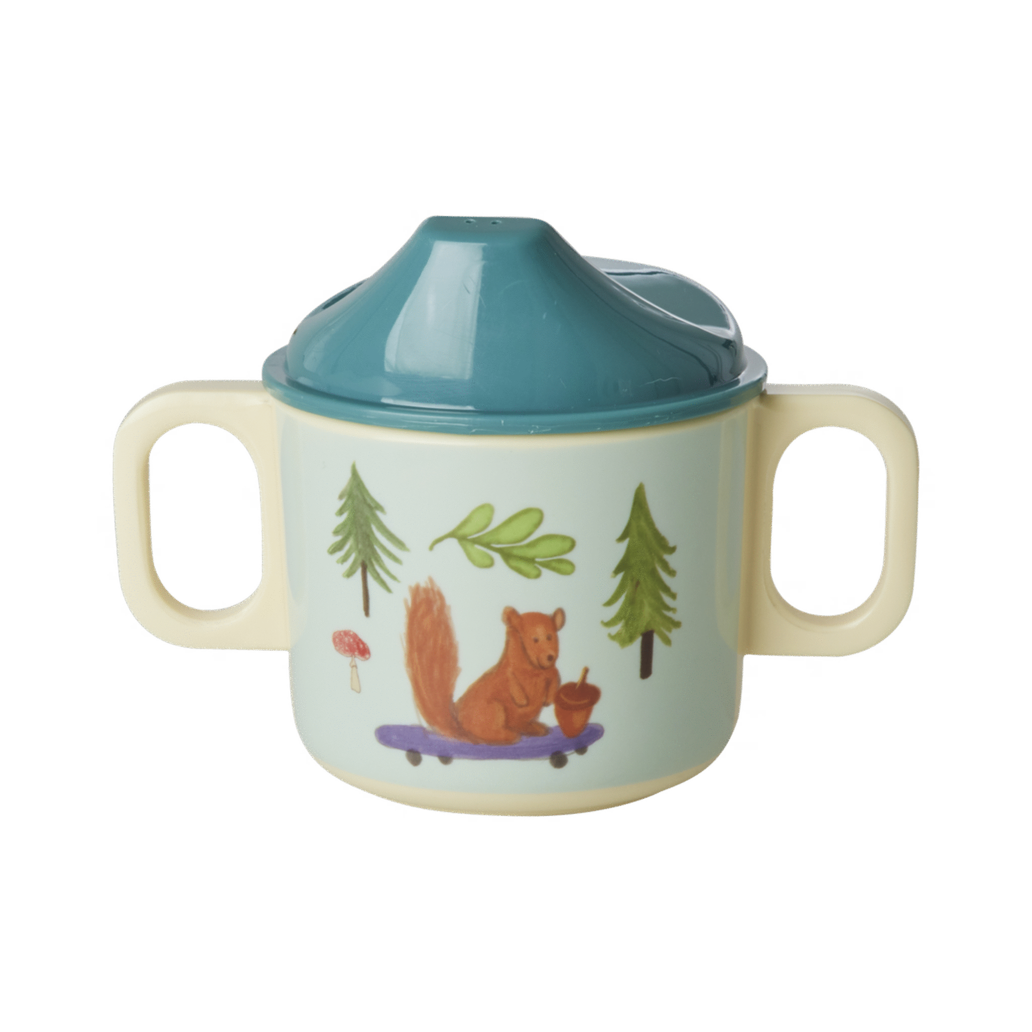 Babybecher Happy Forest mit 2 Griffen, blau 