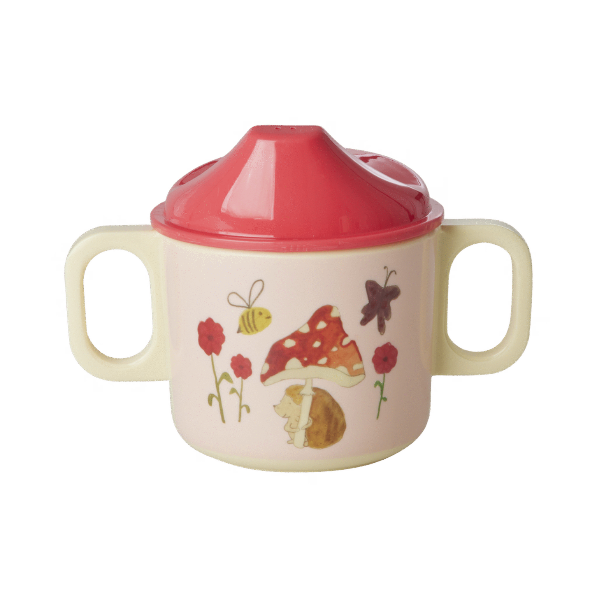 Babybecher Happy Forest mit 2 Griffen, pink 