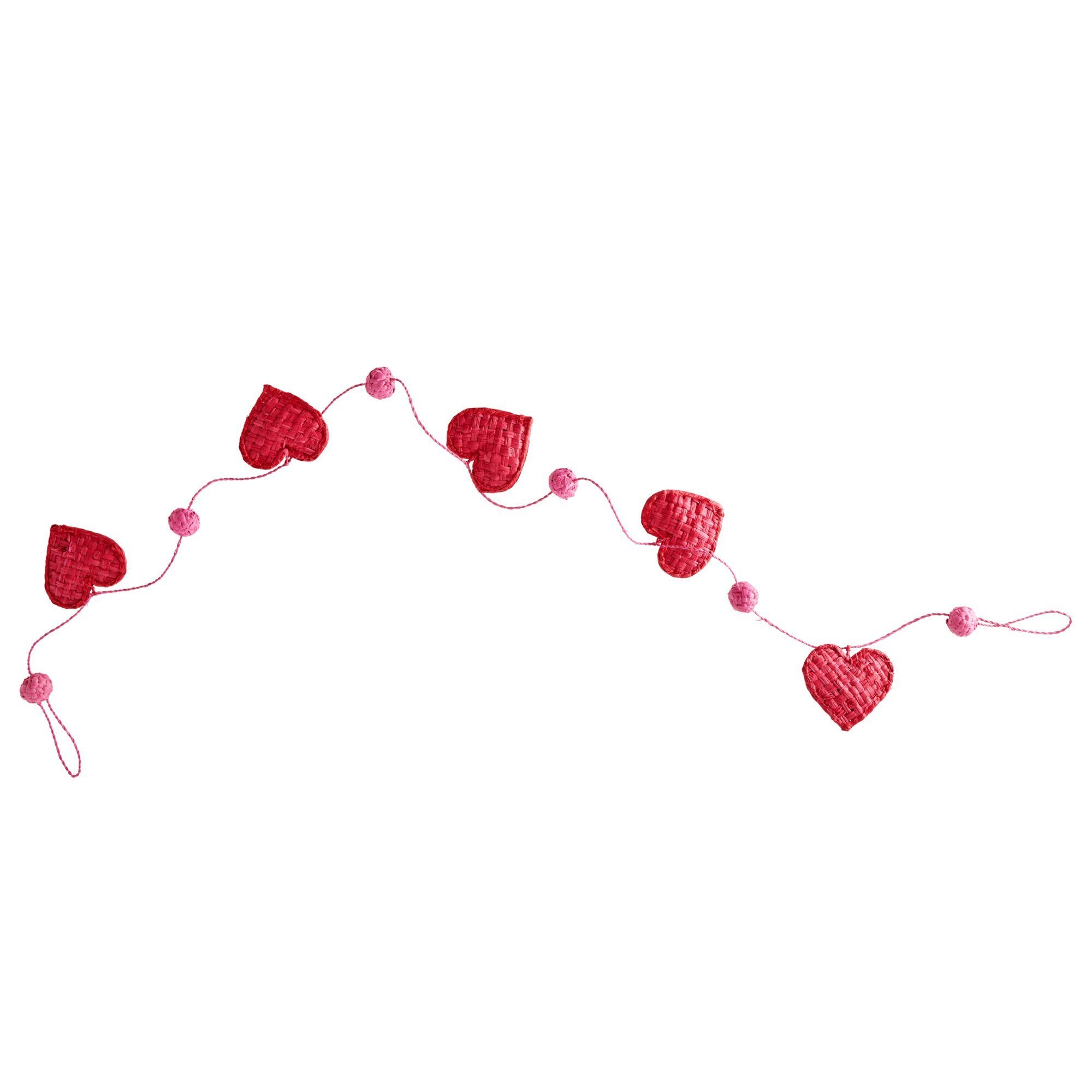 Bast Girlande Hearts, pink 