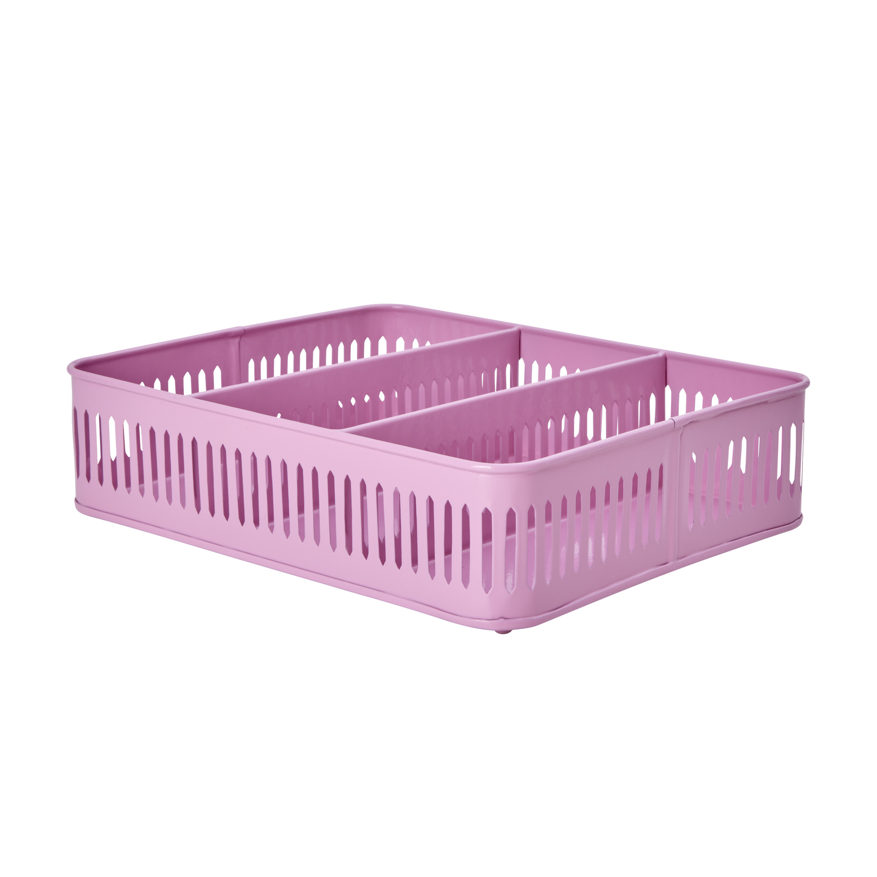Besteck Korb aus Metall, pink, pink 31 x 25 x 9 cm