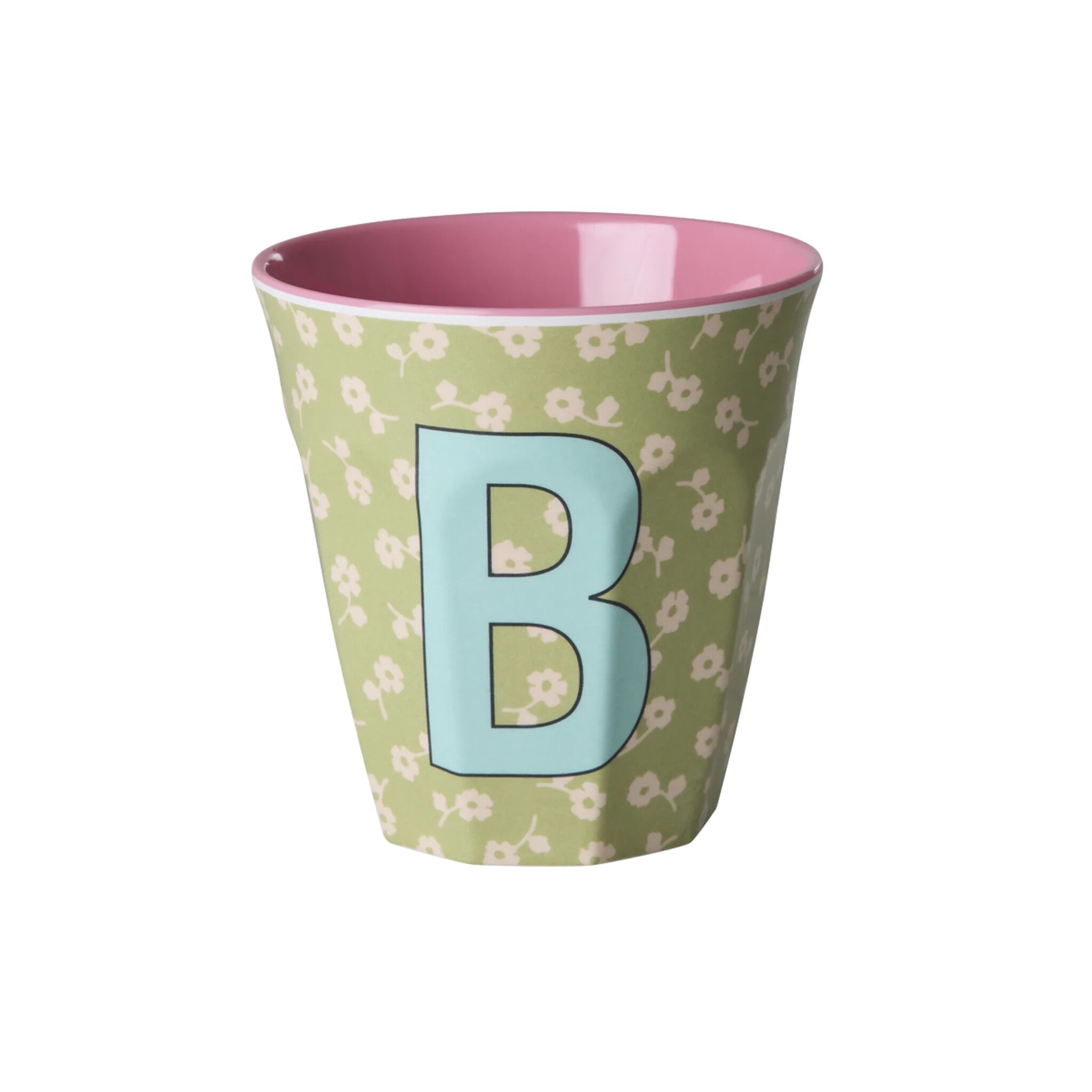 Buchstaben-Becher mit Blumen Medium, diverse 