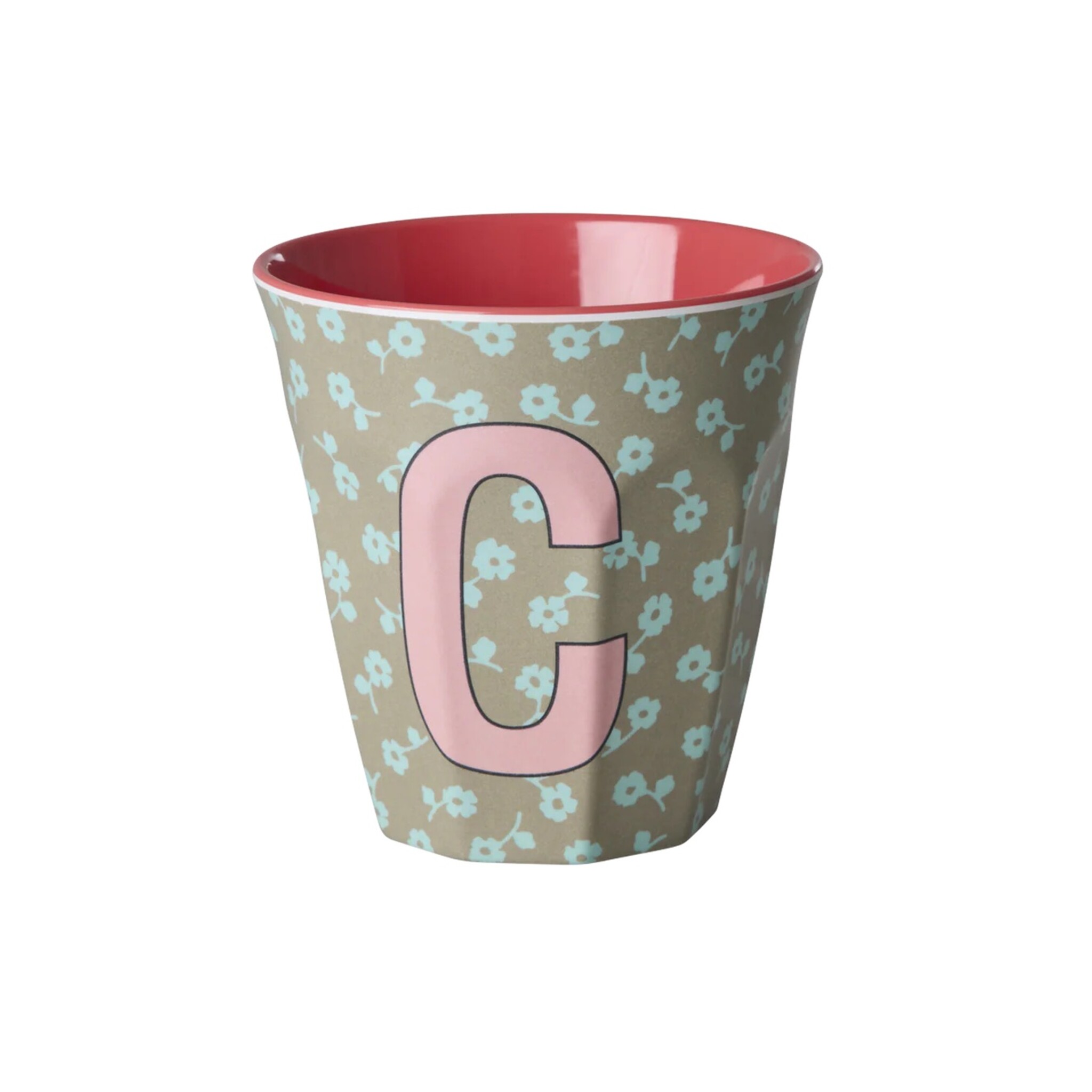 Buchstaben-Becher mit Blumen Medium, diverse 