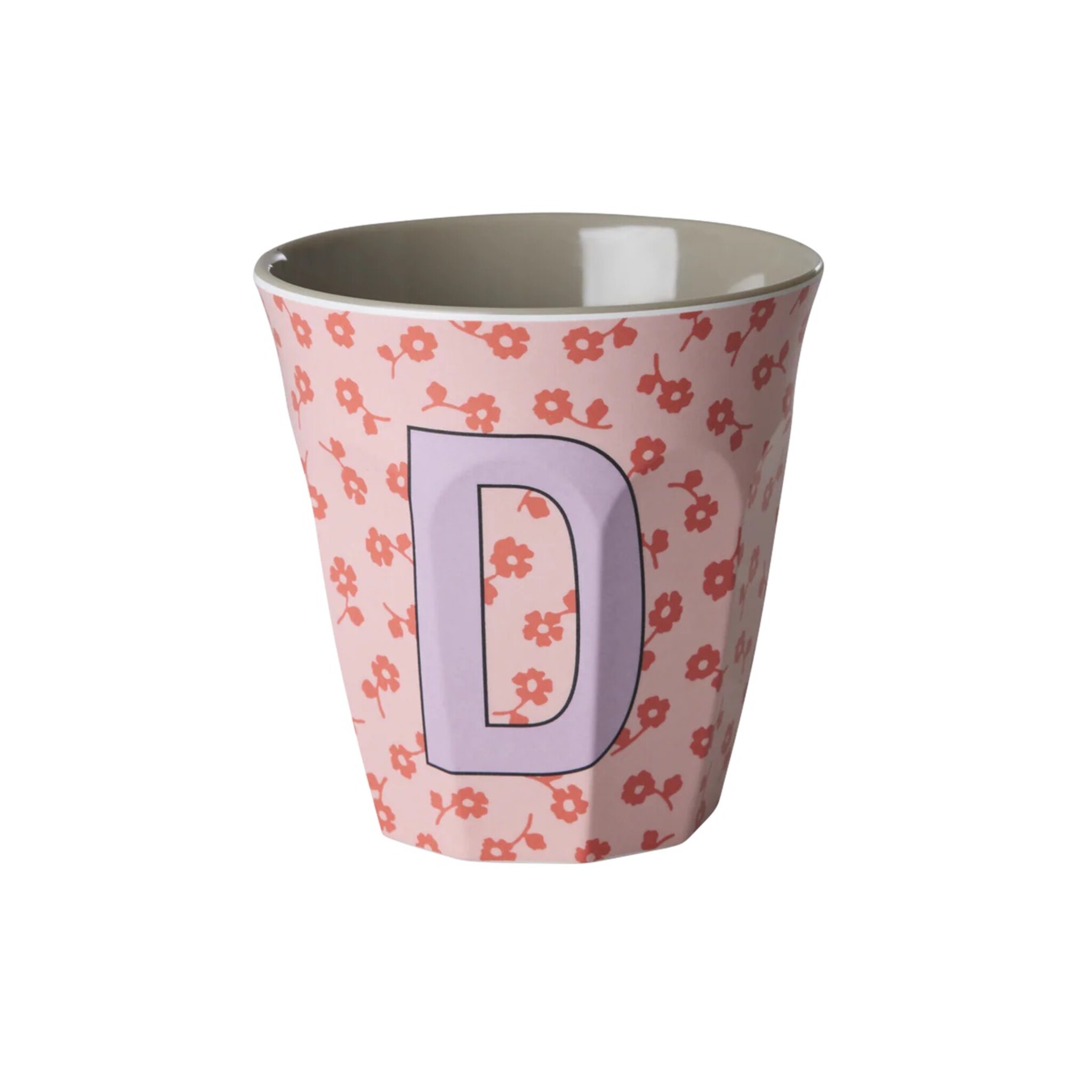 Buchstaben-Becher mit Blumen Medium, diverse 