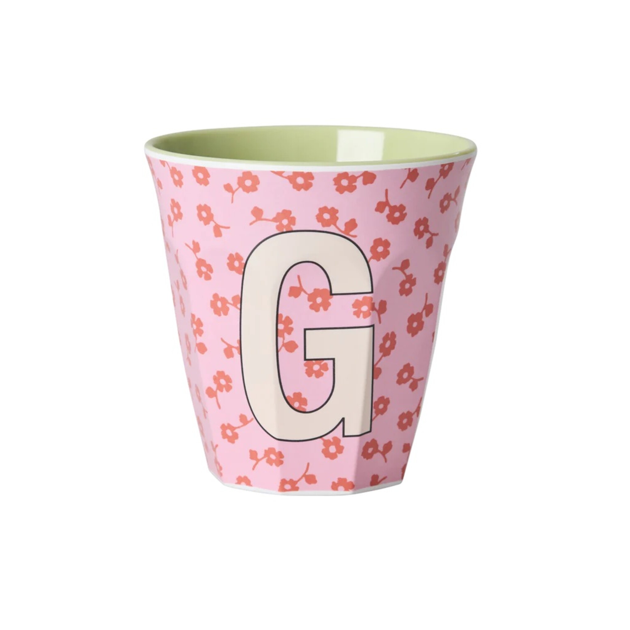 Buchstaben-Becher mit Blumen Medium, diverse 