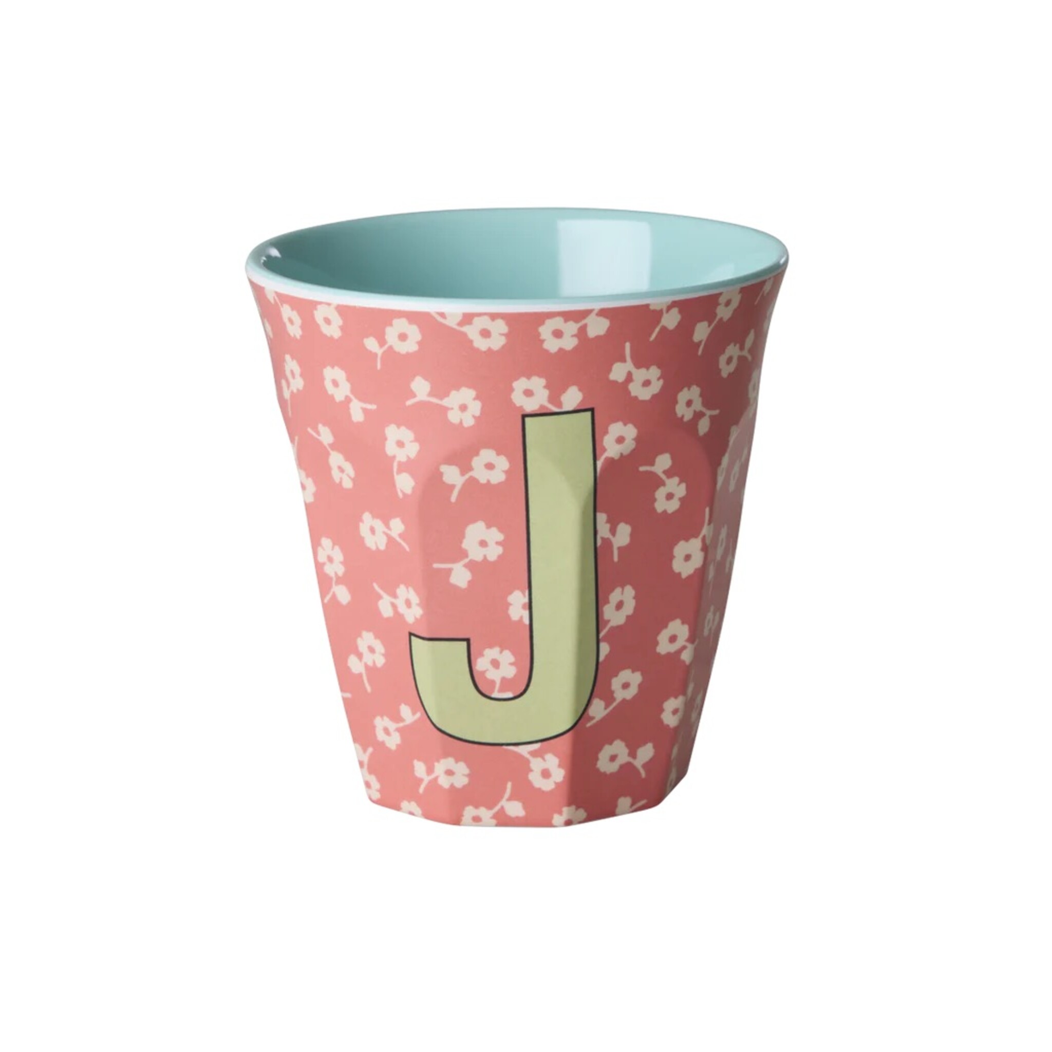 Buchstaben-Becher mit Blumen Medium, diverse 