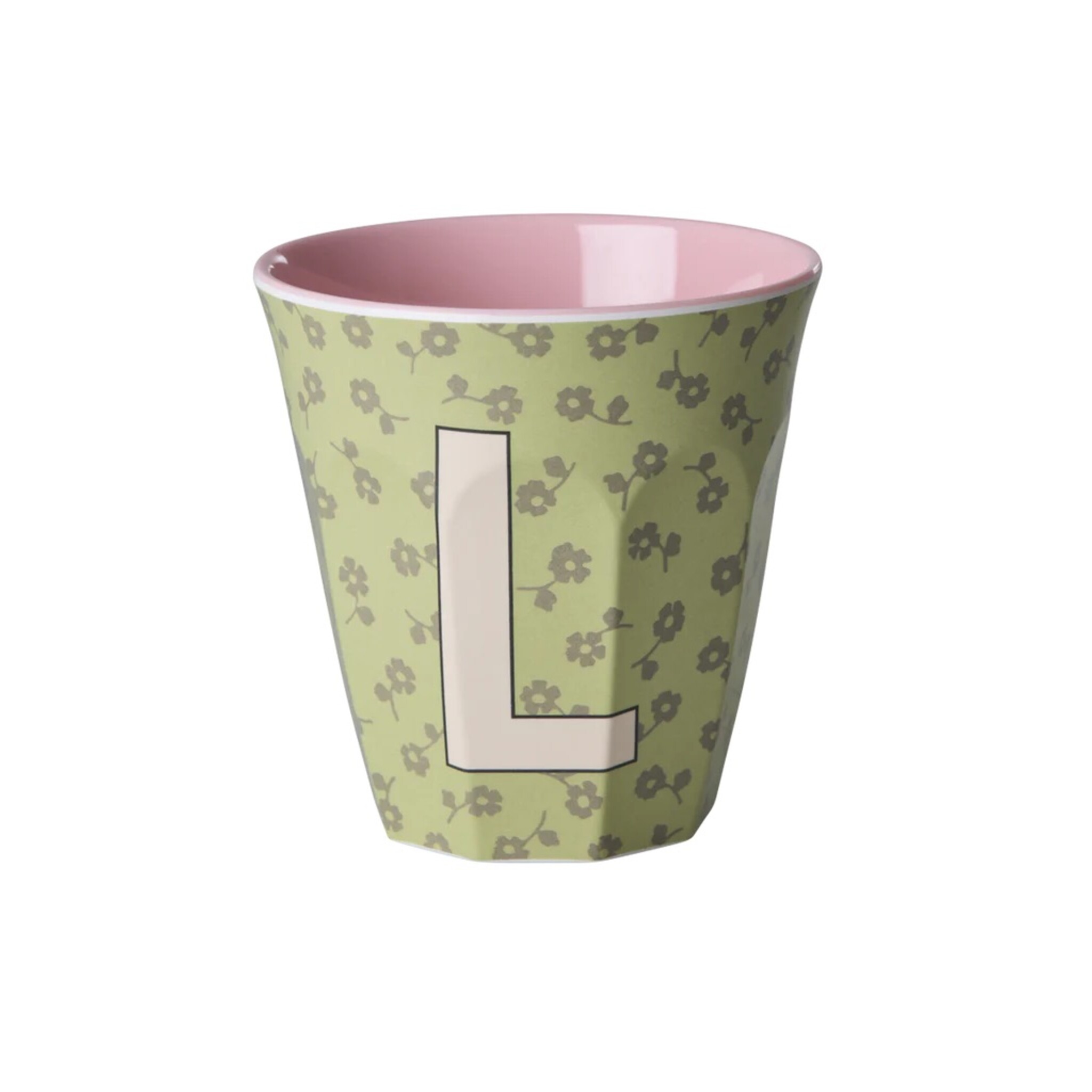 Buchstaben-Becher mit Blumen Medium, diverse 