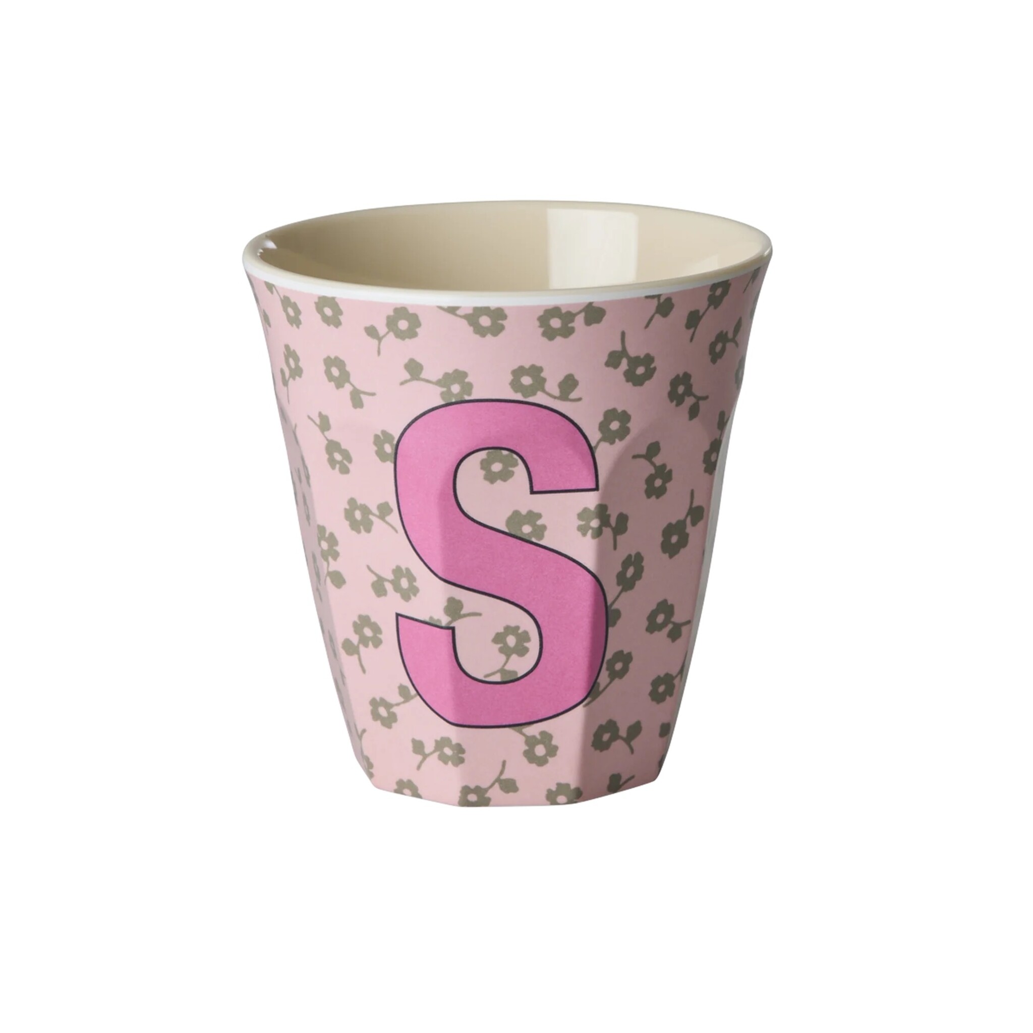 Buchstaben-Becher mit Blumen Medium, diverse 