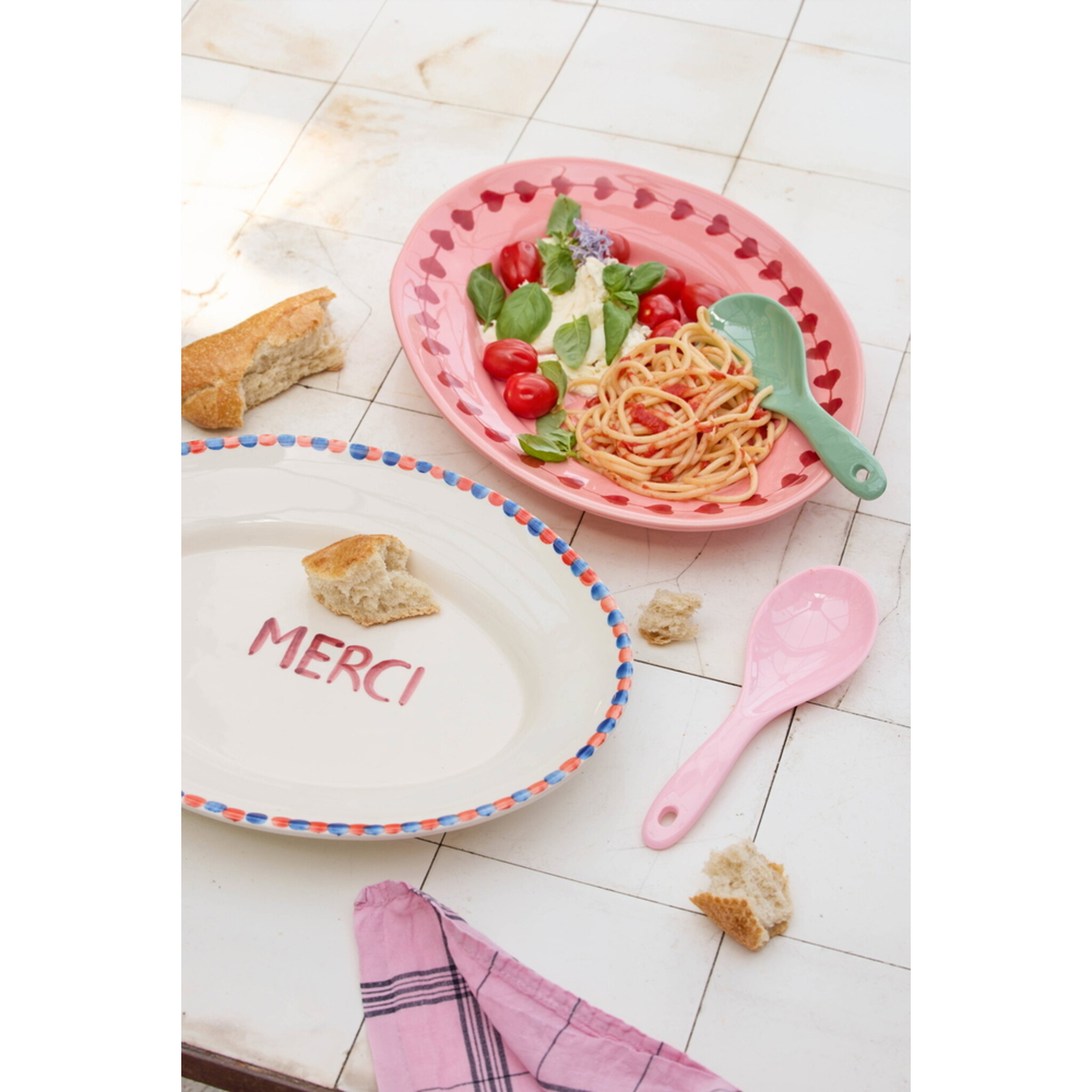 Handbemalte Keramik Servierplatte LOVE,  