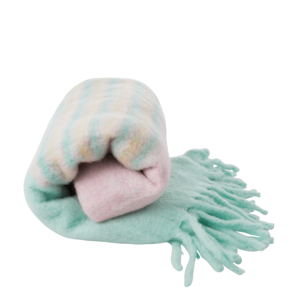 Decke aus Wollmix, mint 