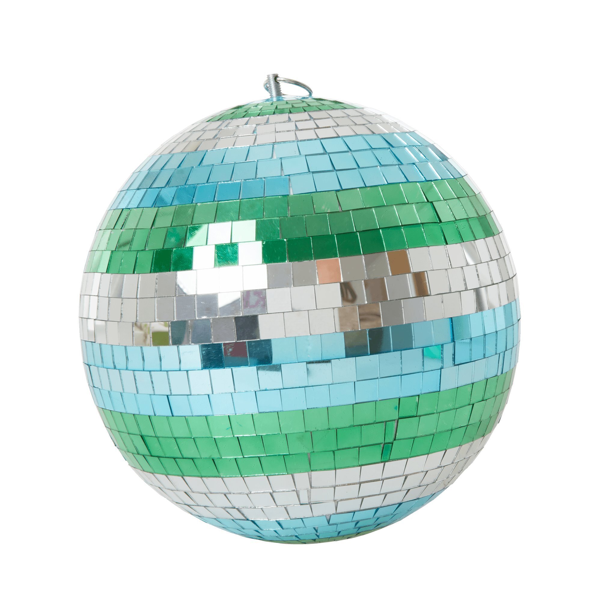 Diskokugel mit Streifen, grün Ø29cm