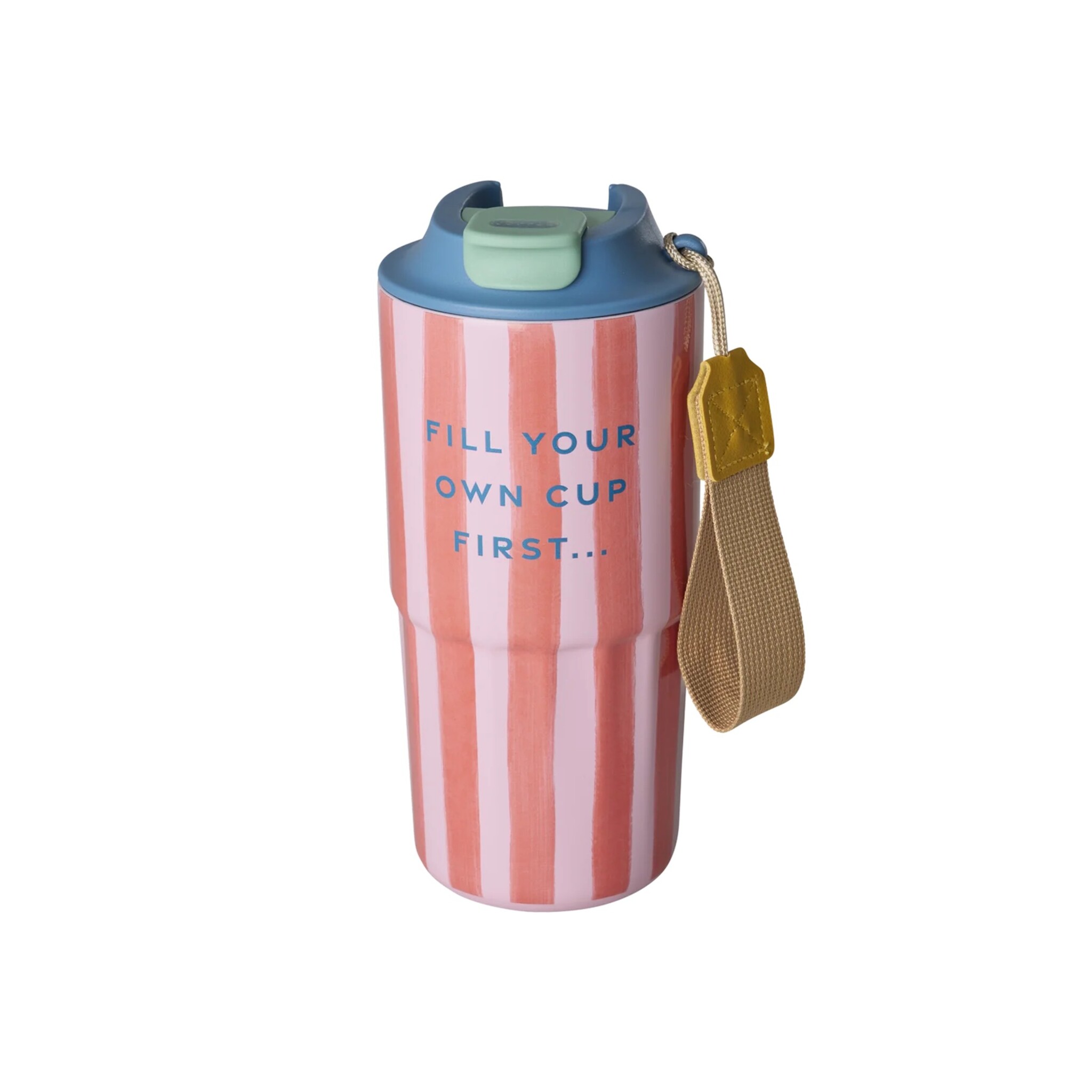 Edelstahl Thermo Cup Organic Stripes, Thermobecher, pink 