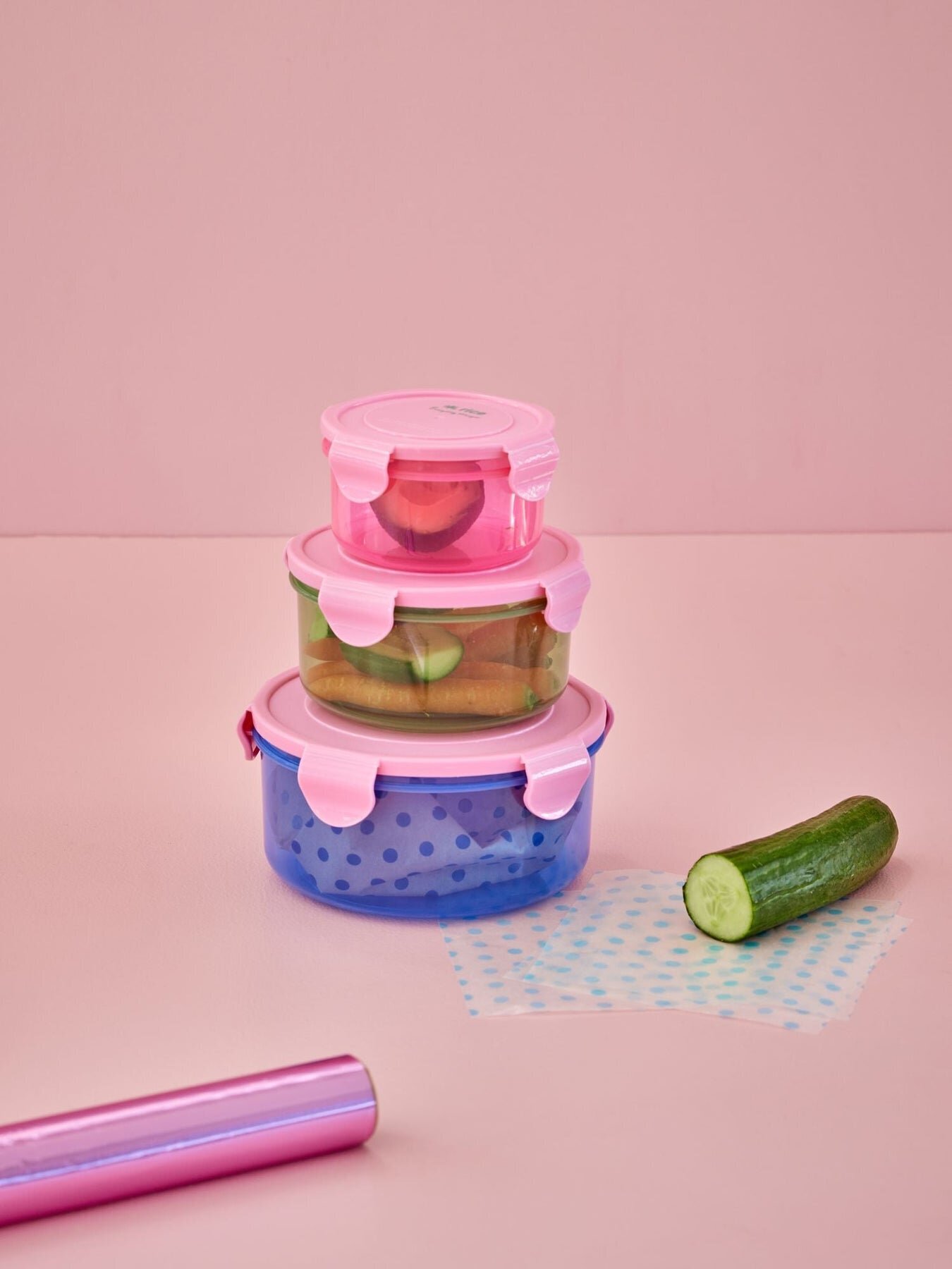 Food Boxen rund, 3er Set, diverse
