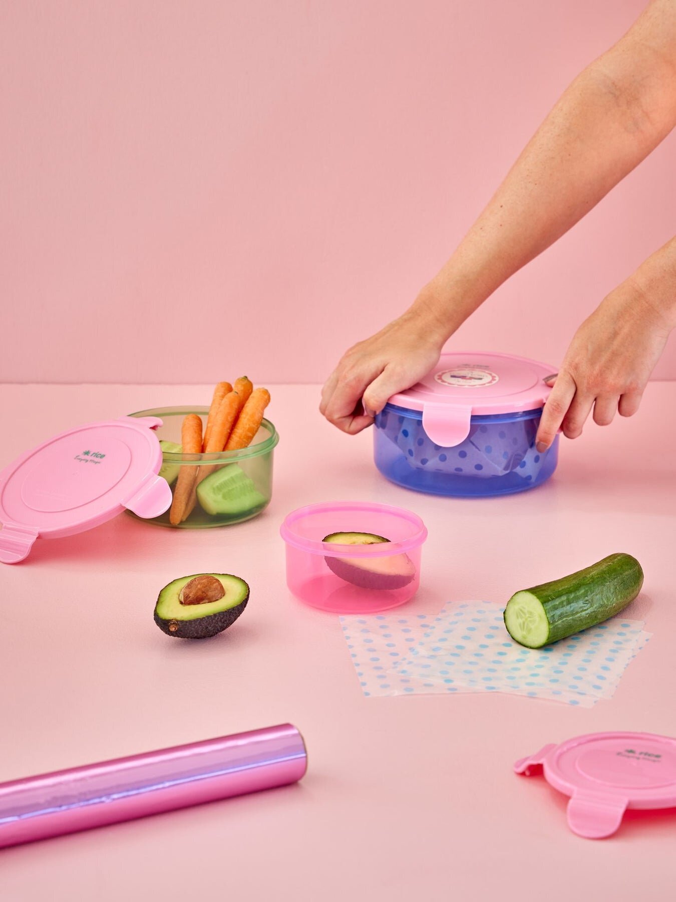 Food Boxen rund, 3er Set, diverse