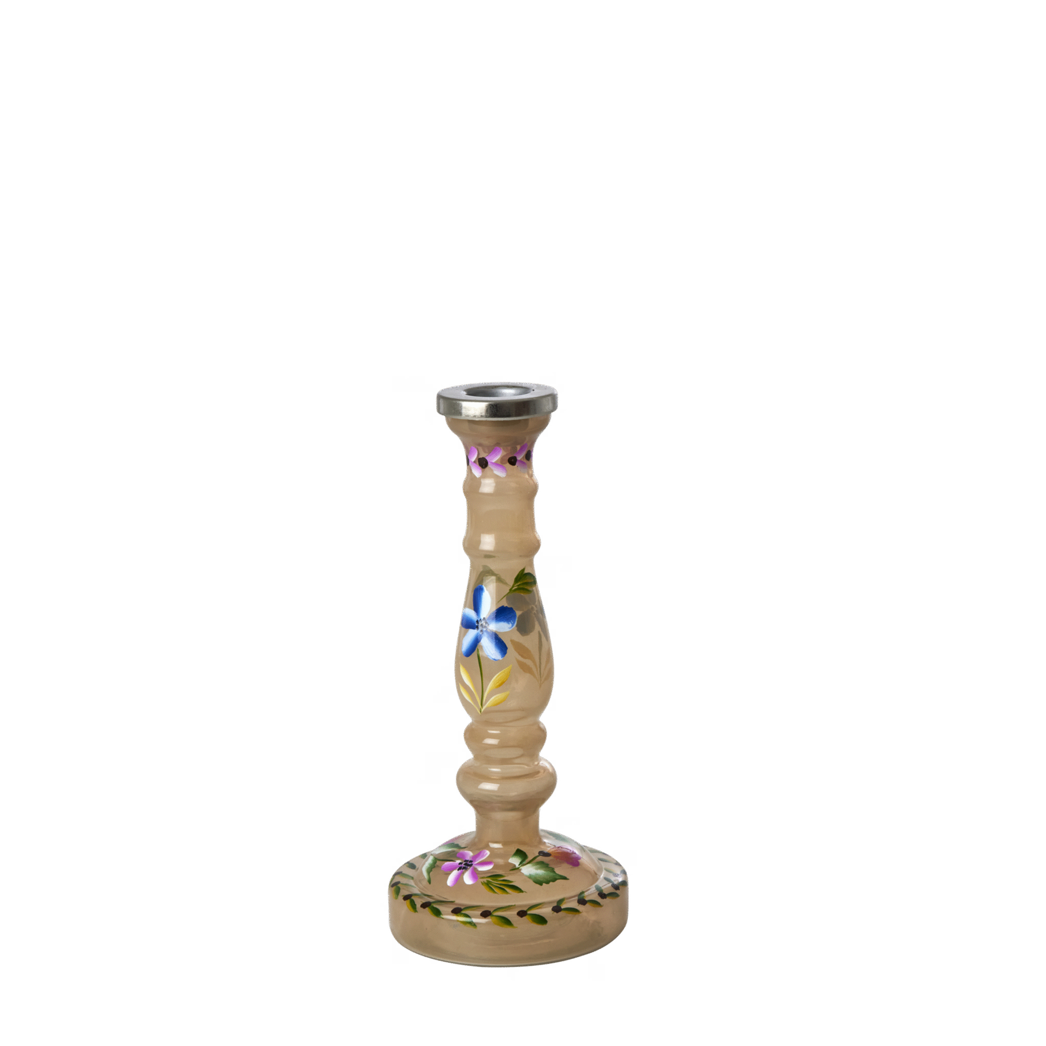 Glas Kerzenhalter, gelb