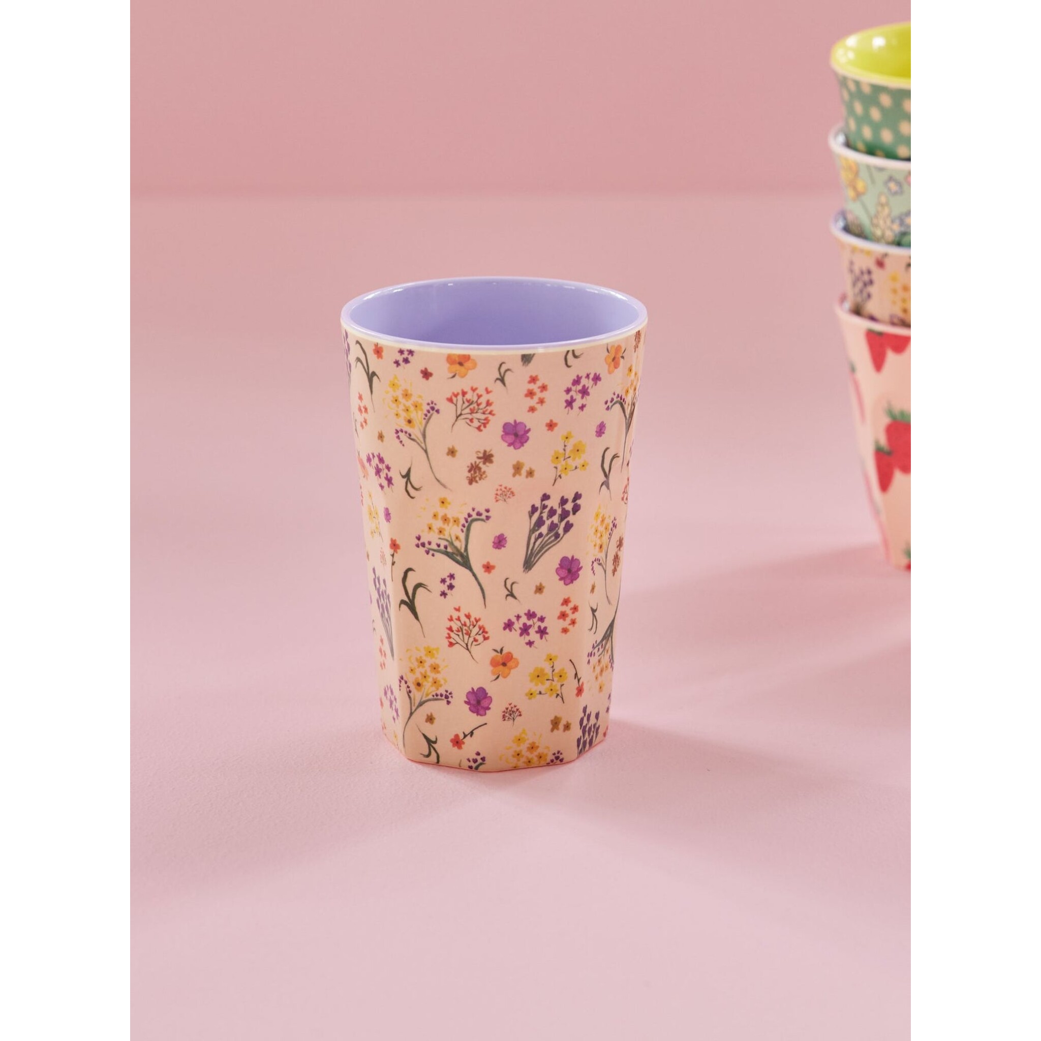 Hoher Melamin Becher Wild Flower, lila 