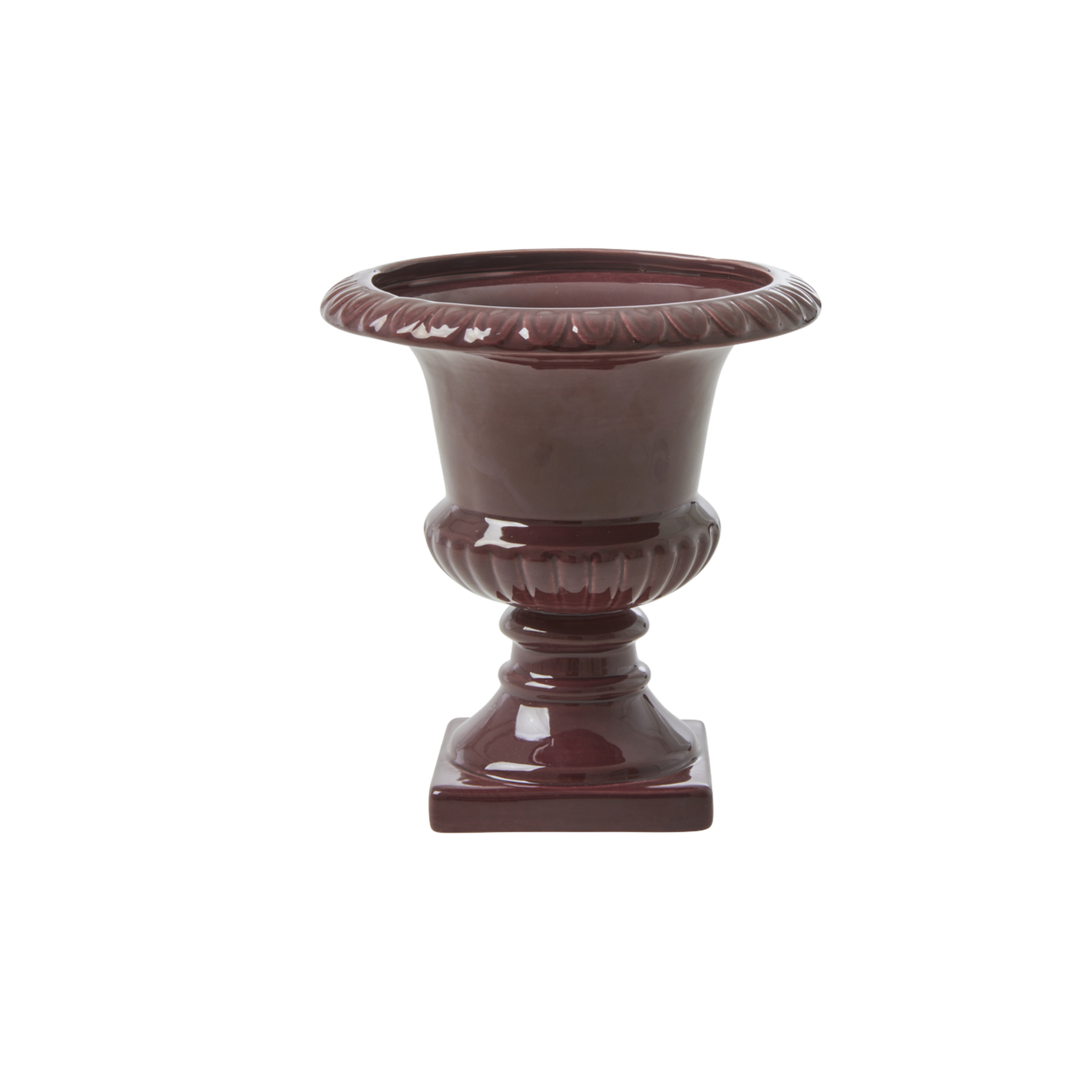 Keramik Blumentopf, aubergine 