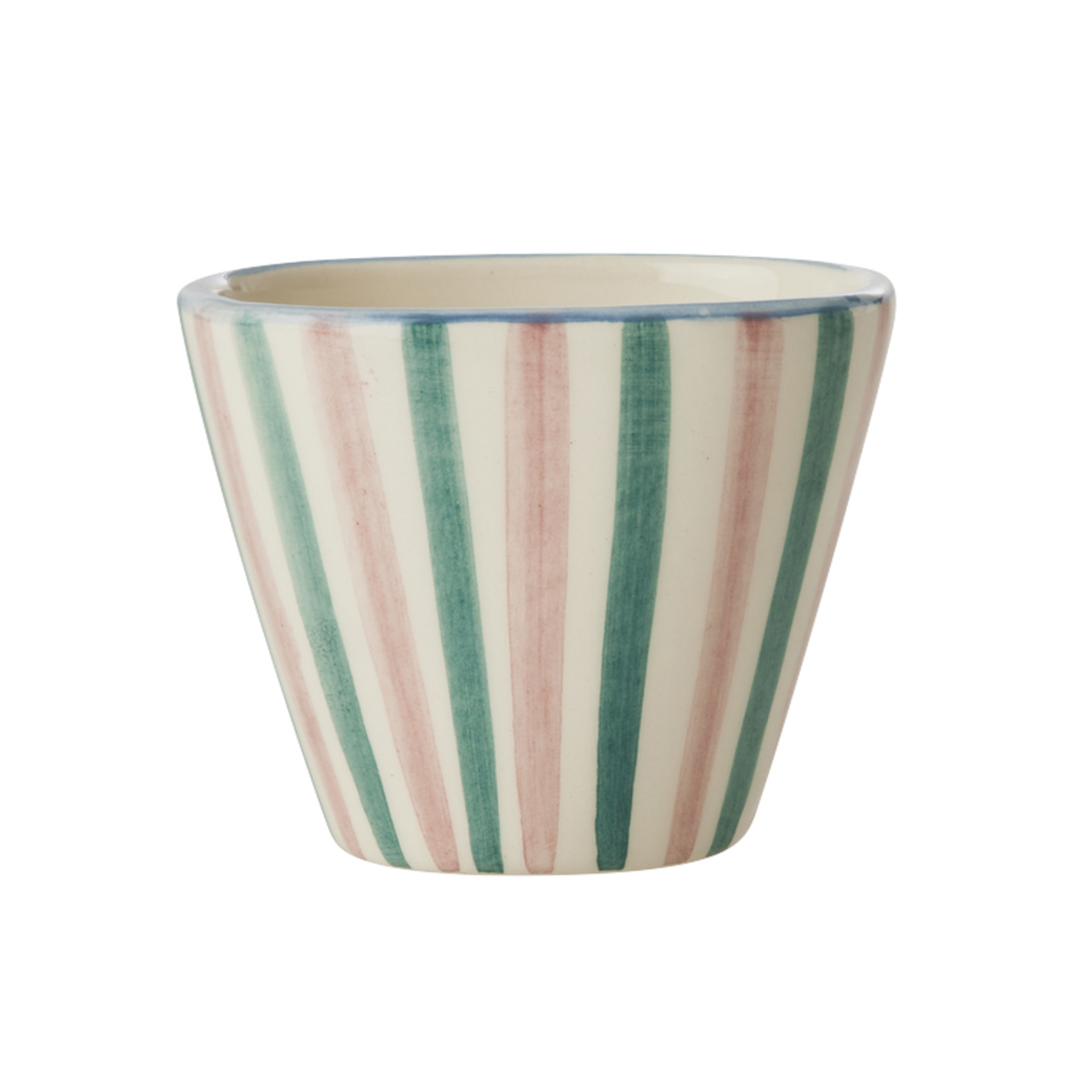 Keramik Espressotasse Handgemacht Streifen, bunt 
