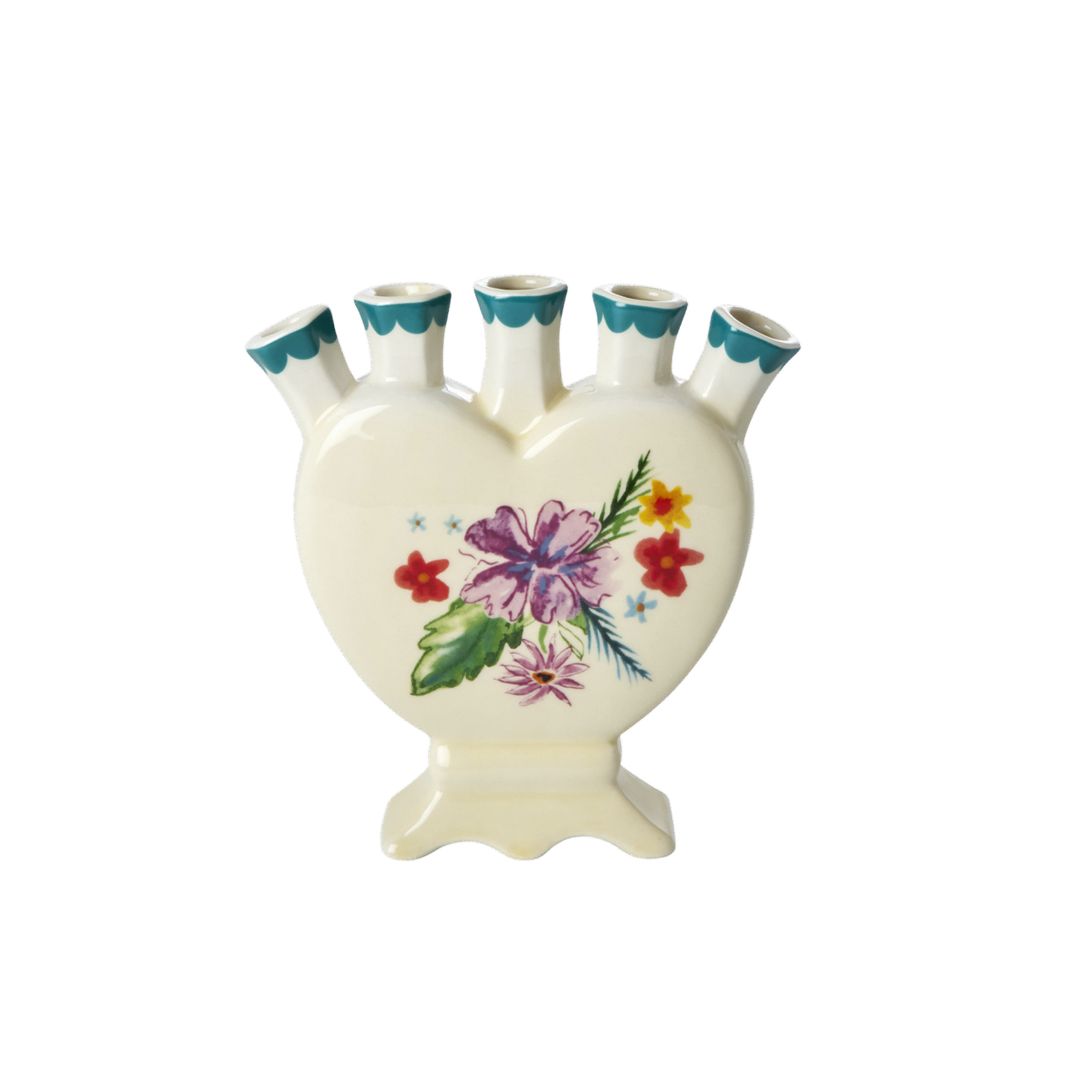 Keramik Finger Vase, weiss 